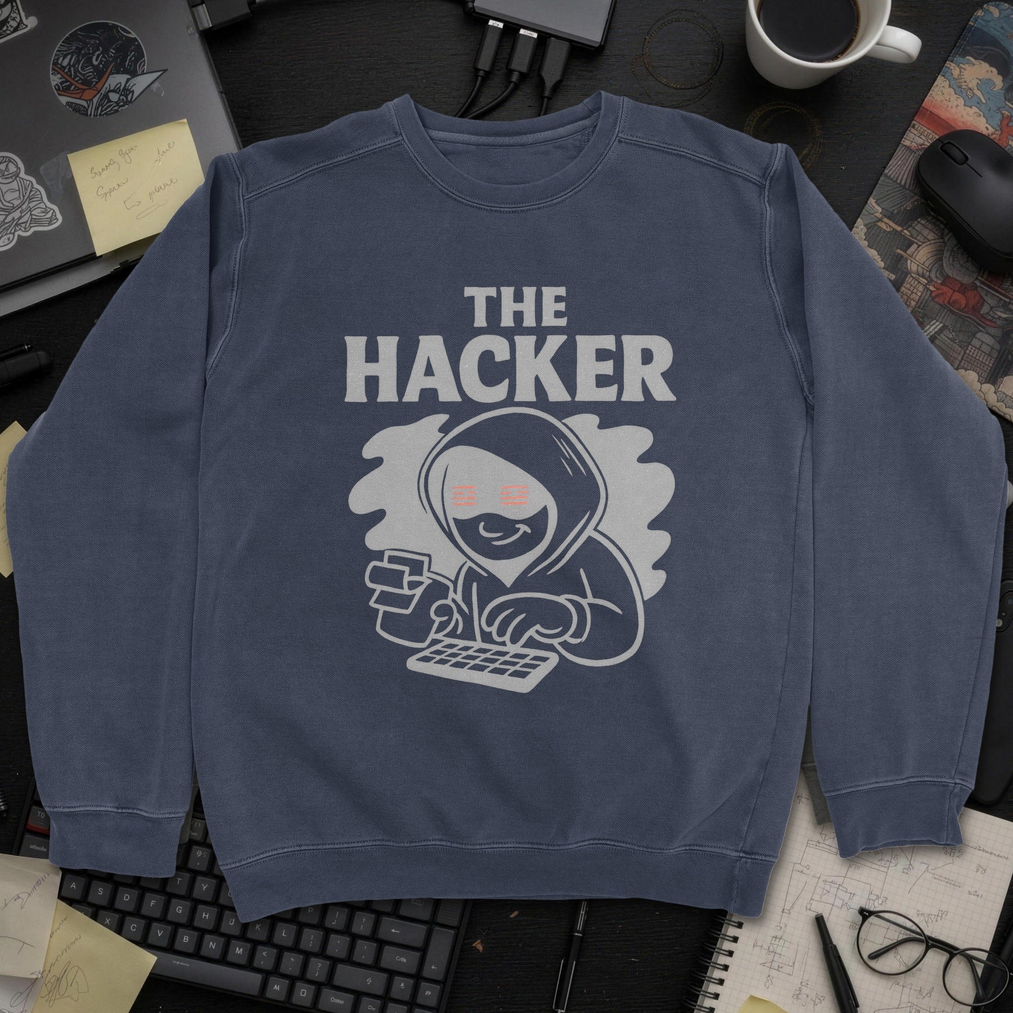 The Hacker Sweatshirt - Navy mockup