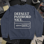 Default Password Nice Sweatshirt - Navy mockup