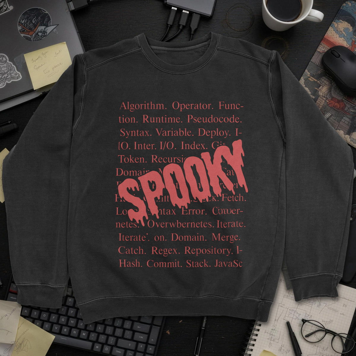 Spooky Code Sweatshirt - Black mockup