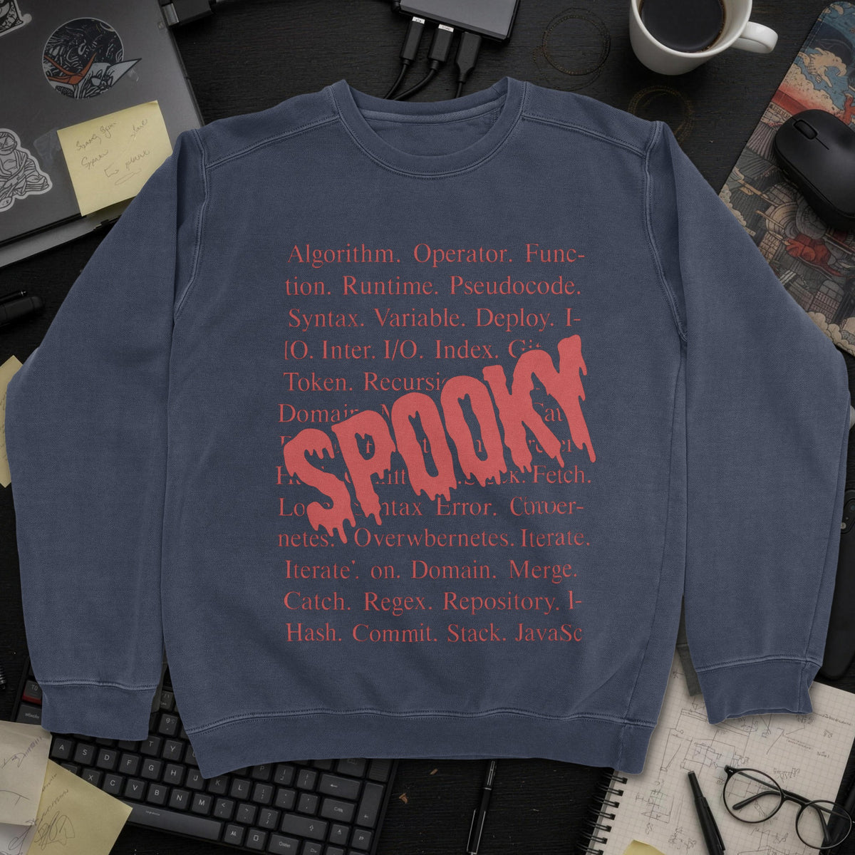 Spooky Code Sweatshirt - Navy mockup