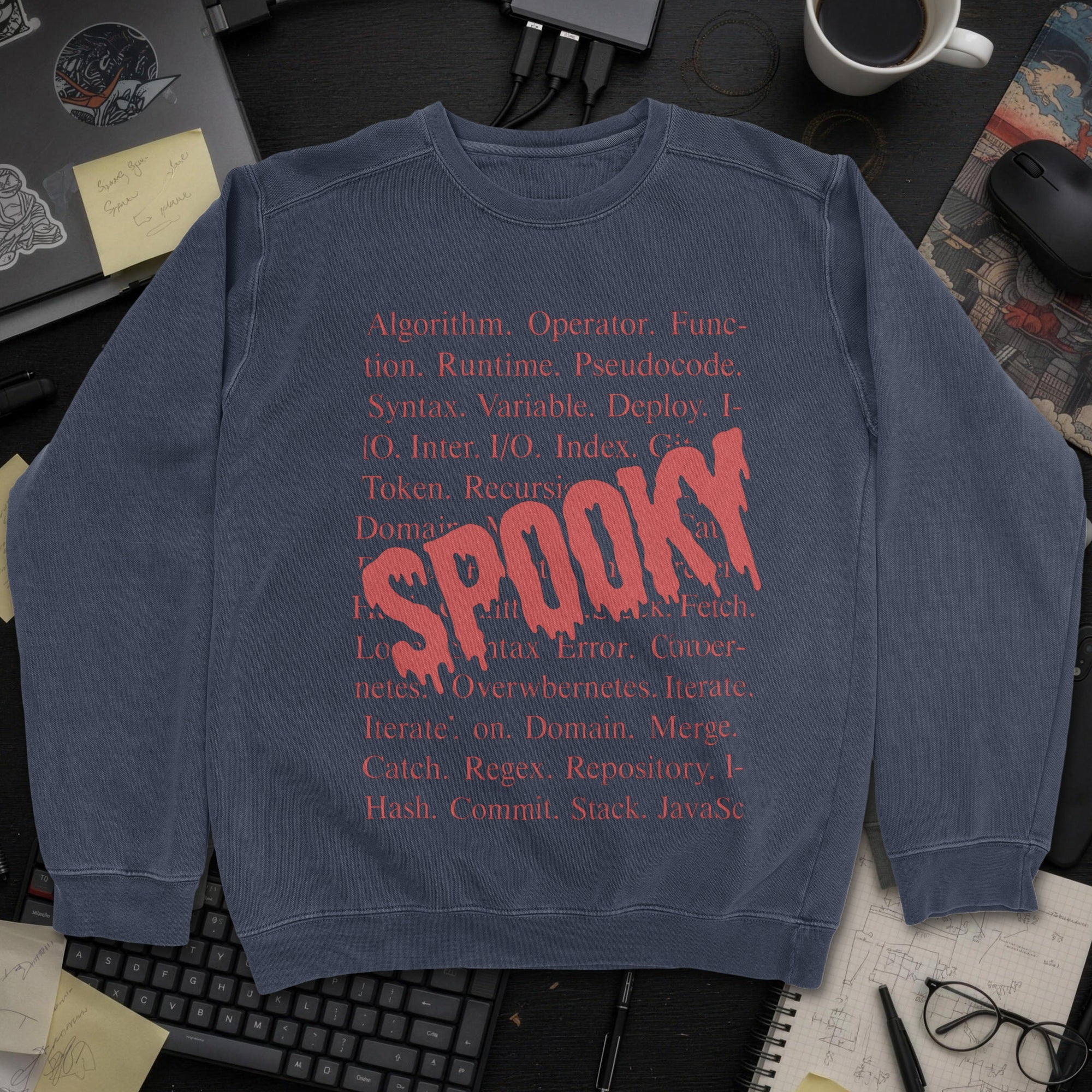 Spooky Code Sweatshirt - Navy mockup