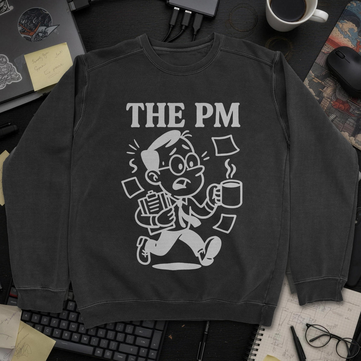 The PM Sweatshirt - Black mockup