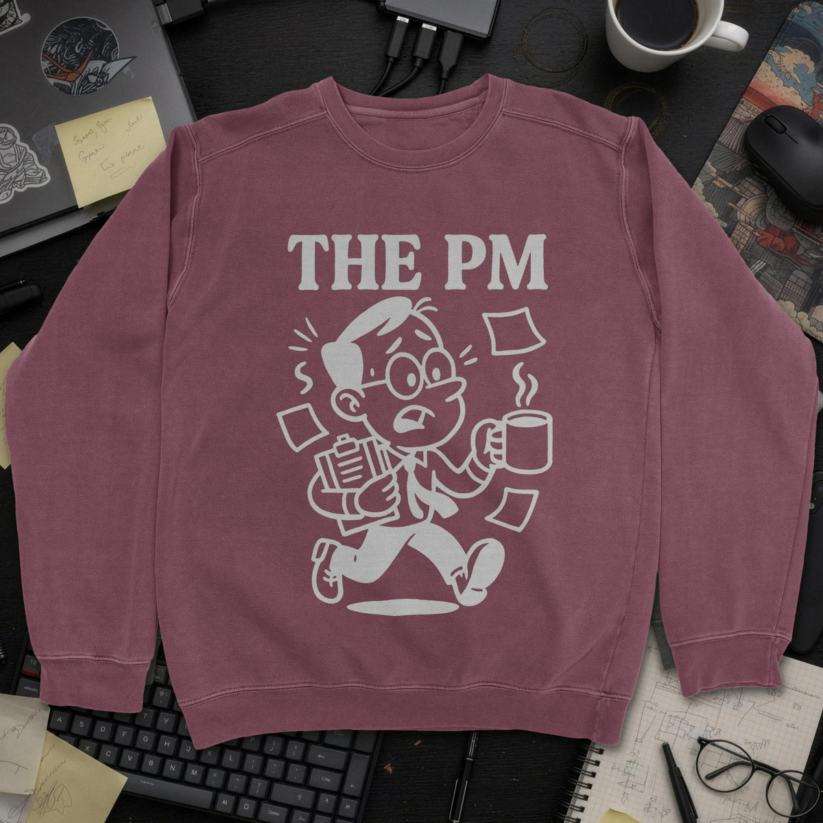 The PM Sweatshirt - Maroon mockup