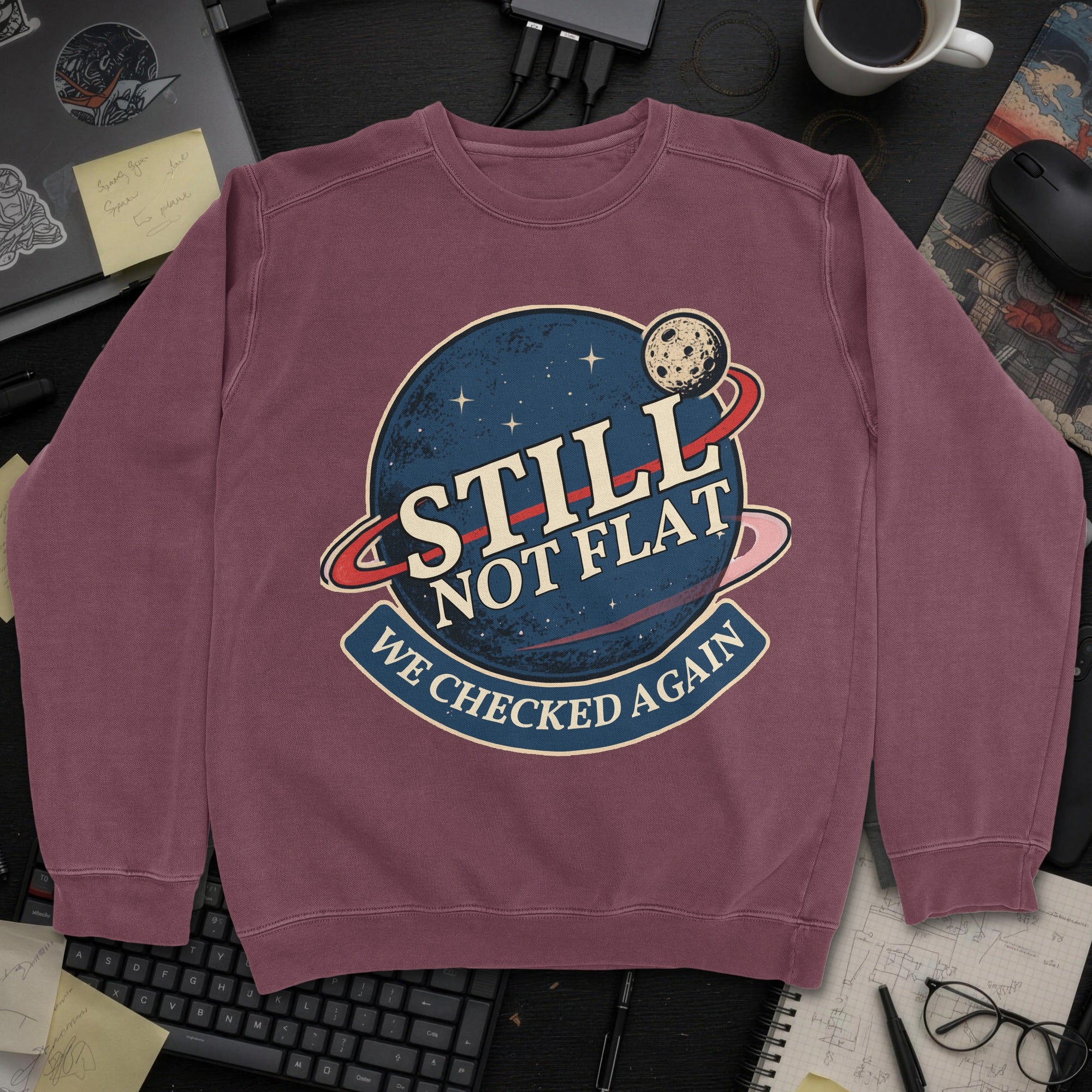 Nerd Collection Artwork 012 Sweatshirt - Maroon mockup