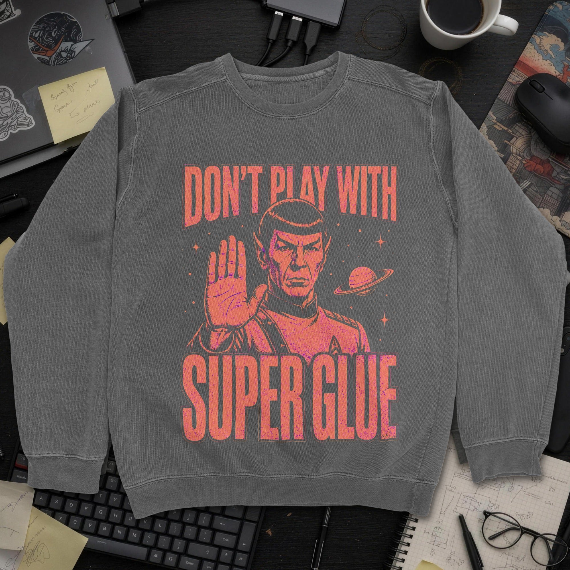 Nerd Collection Artwork 013 Sweatshirt - Dark Heather mockup