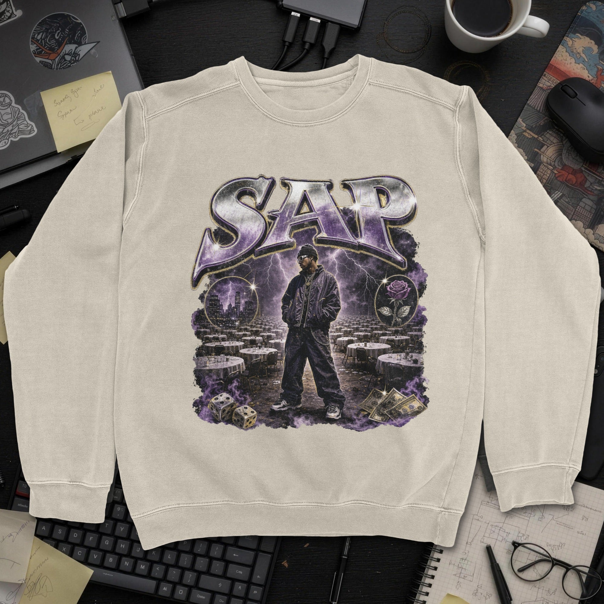 Nerd Collection Artwork 017 Sweatshirt - Sand mockup