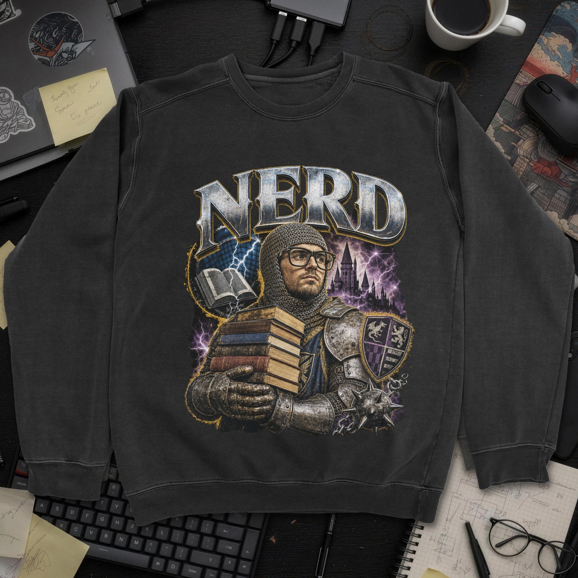 Nerd Collection Artwork 019 Sweatshirt - Black mockup
