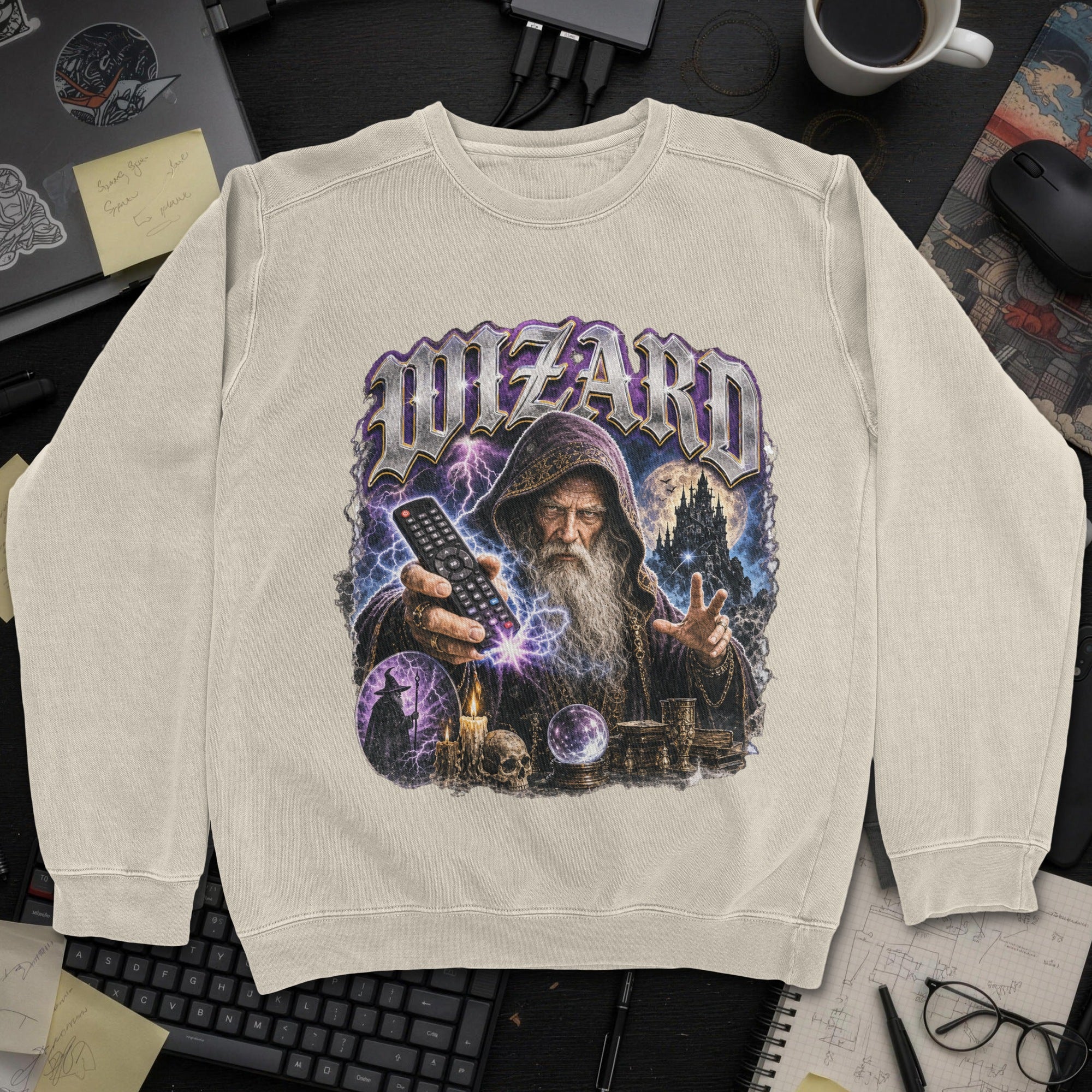 Nerd Collection Artwork 020 Sweatshirt - Sand mockup