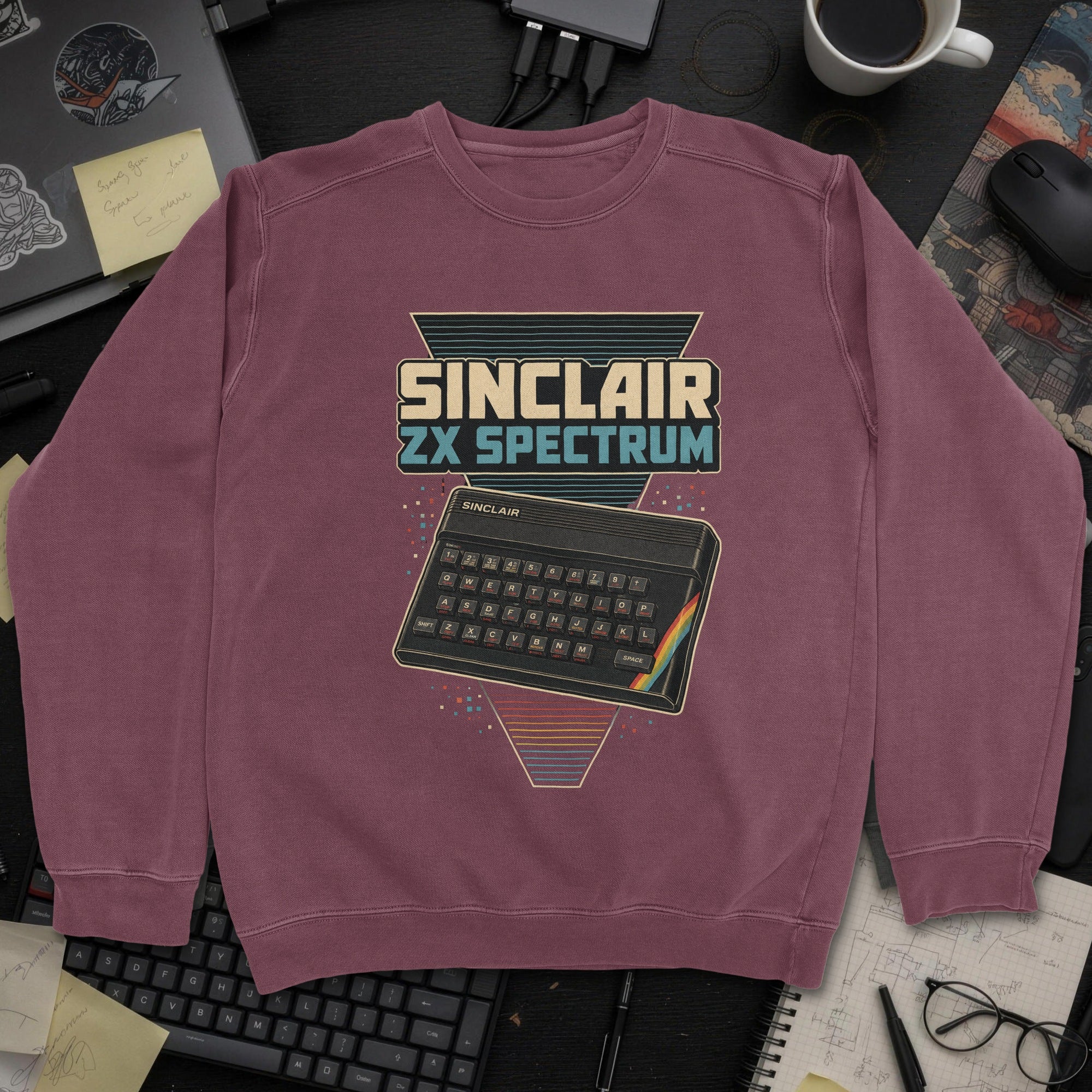 Nerd Collection Artwork 003 Sweatshirt - Maroon mockup