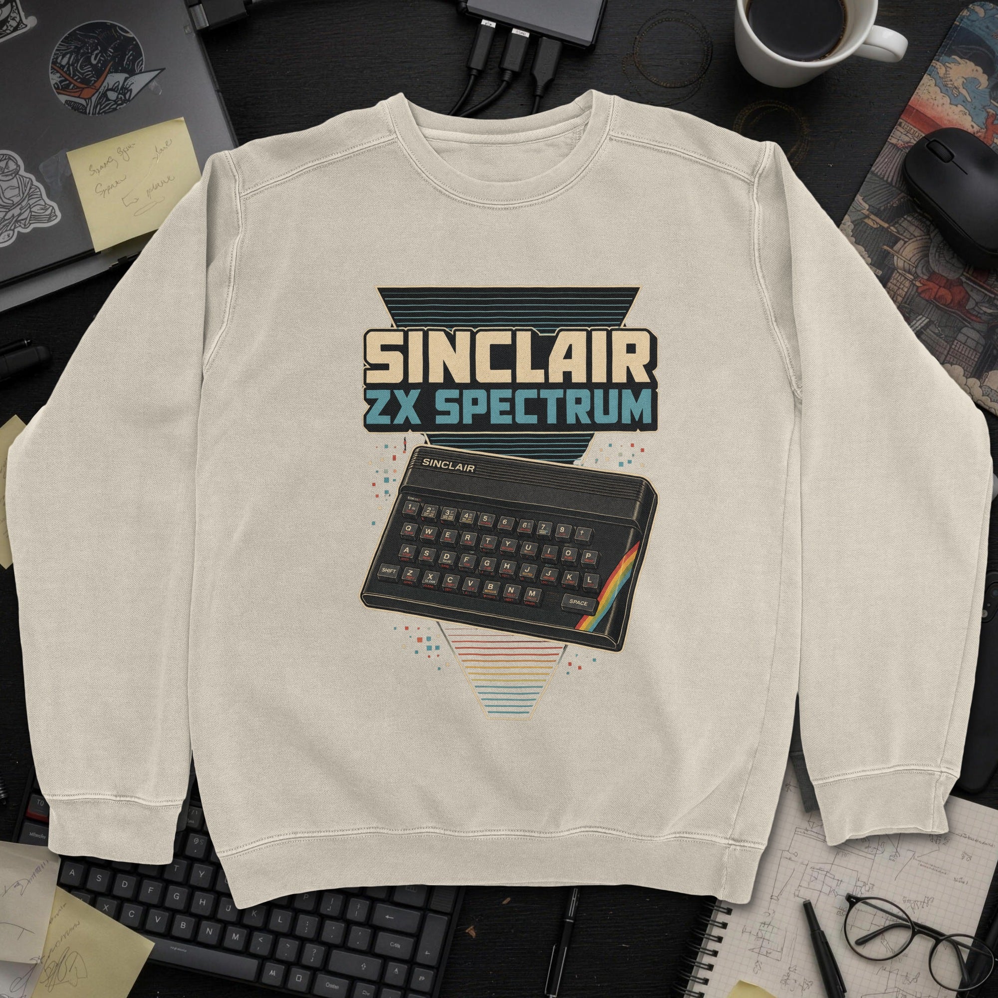 Nerd Collection Artwork 003 Sweatshirt - Sand mockup