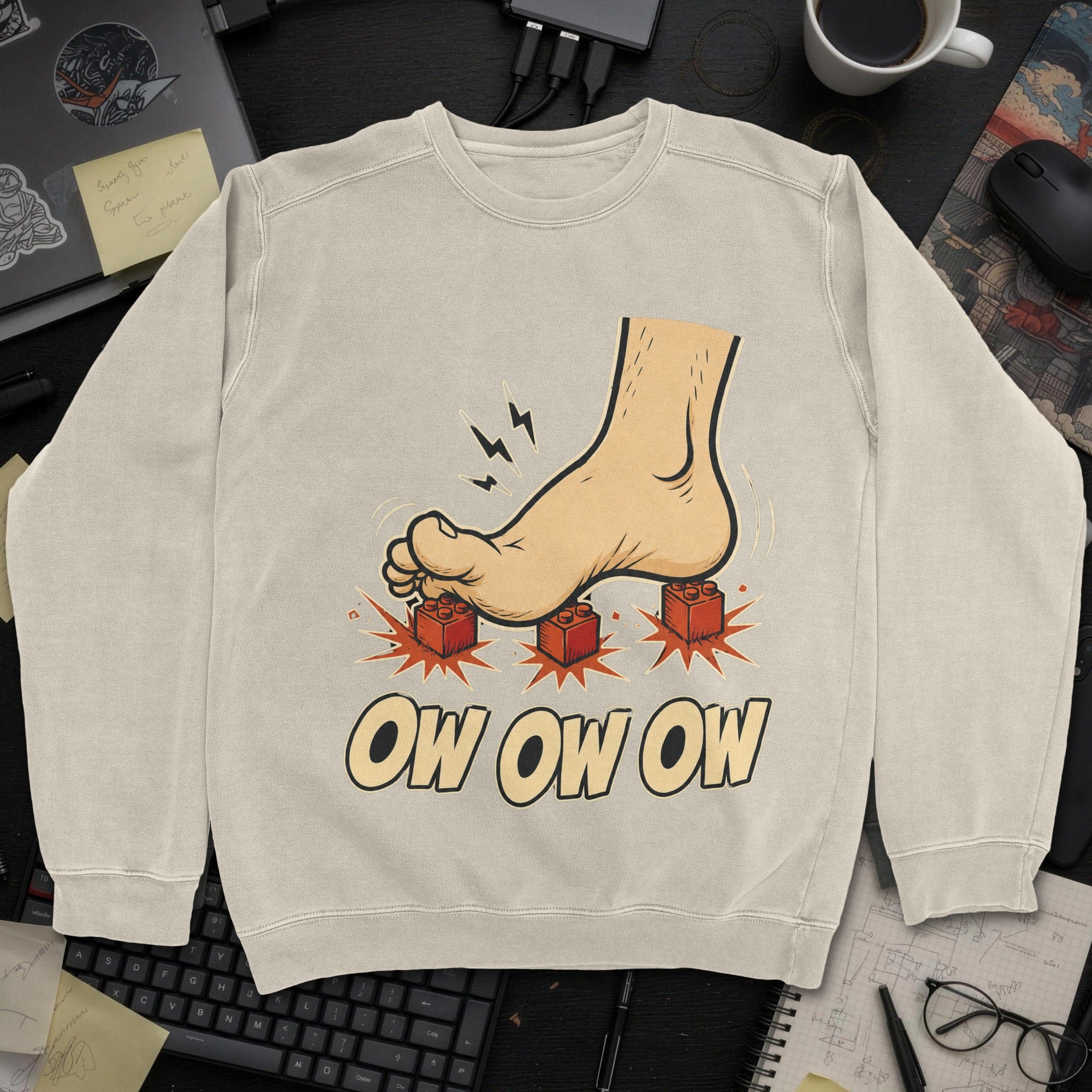 Nerd Collection Artwork 006 Sweatshirt - Sand mockup