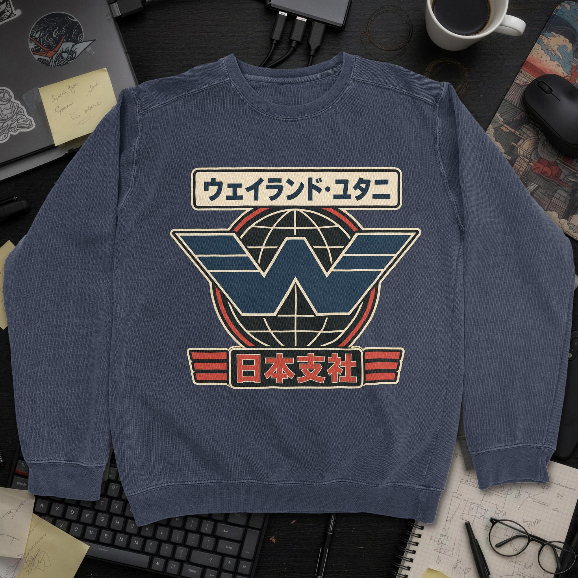 Nerd Collection Artwork T101 Sweatshirt - Navy mockup
