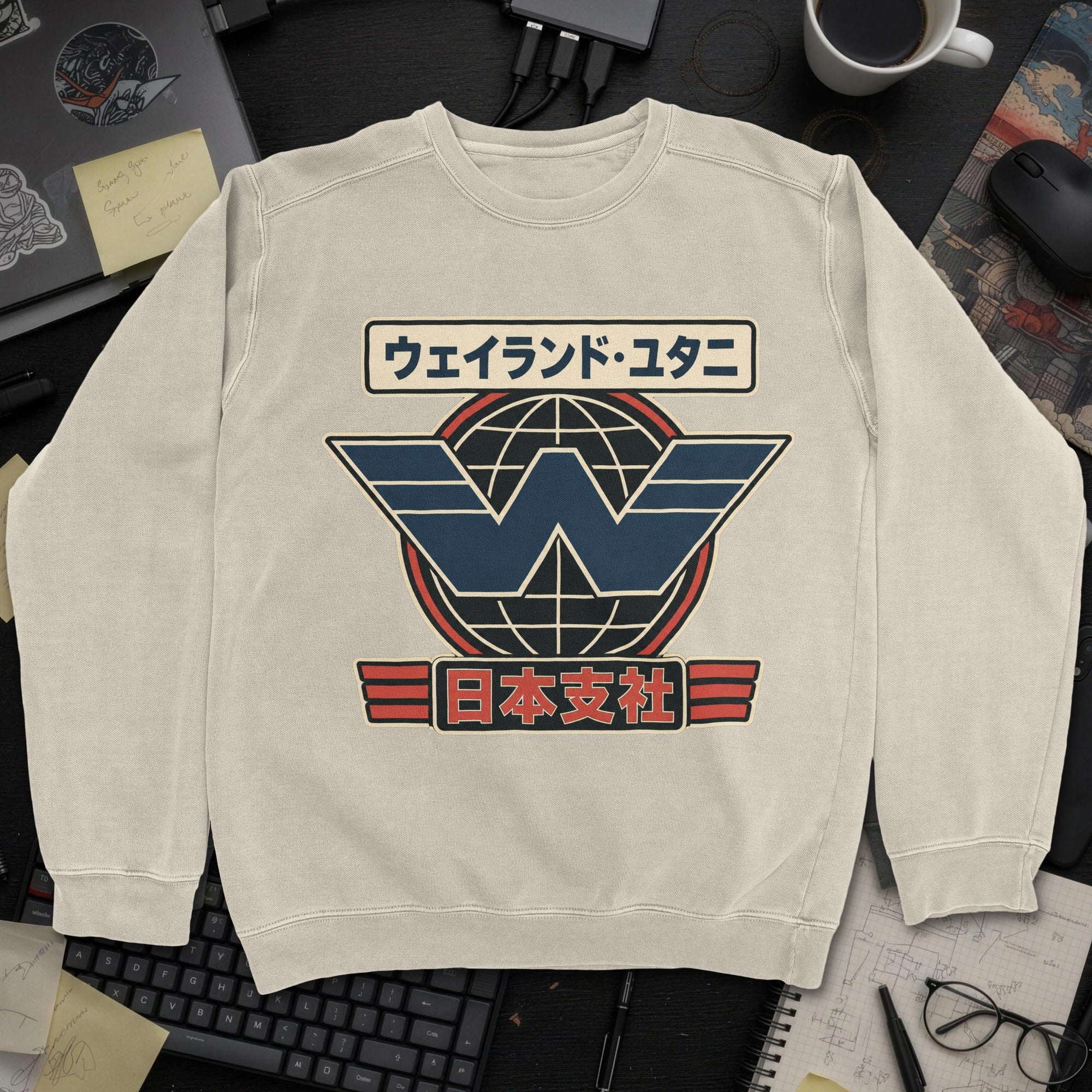 Nerd Collection Artwork T101 Sweatshirt - Sand mockup