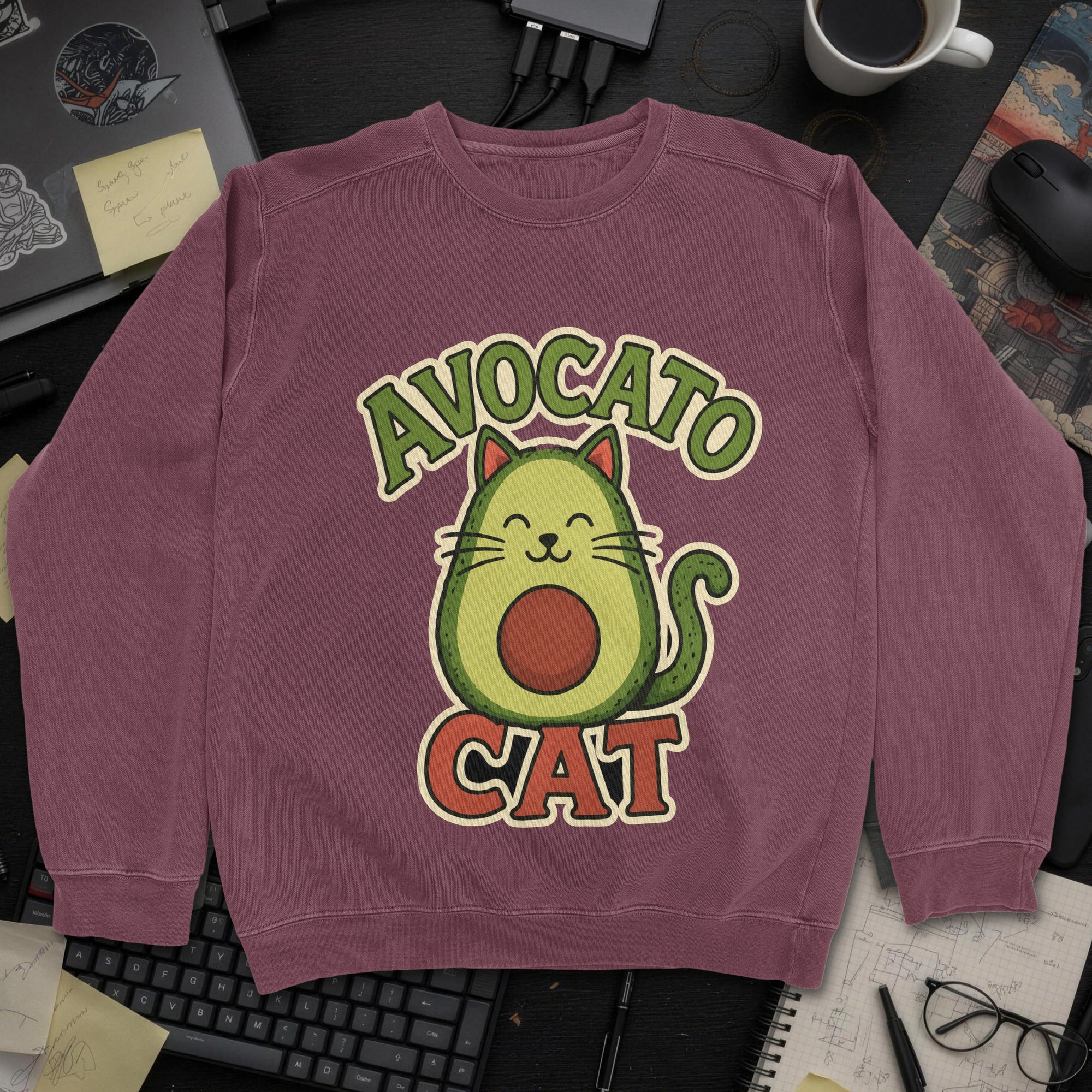 Nerd Collection Artwork T103 Sweatshirt - Maroon mockup