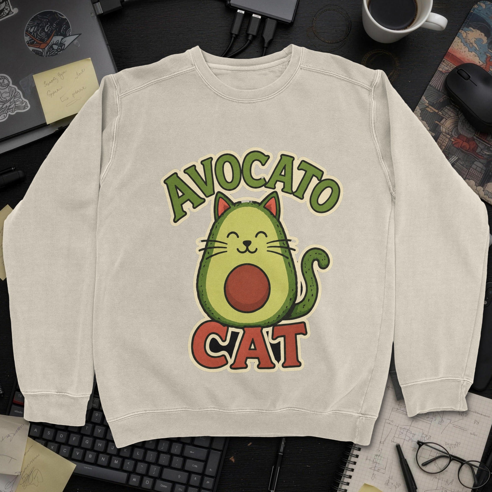 Nerd Collection Artwork T103 Sweatshirt - Sand mockup