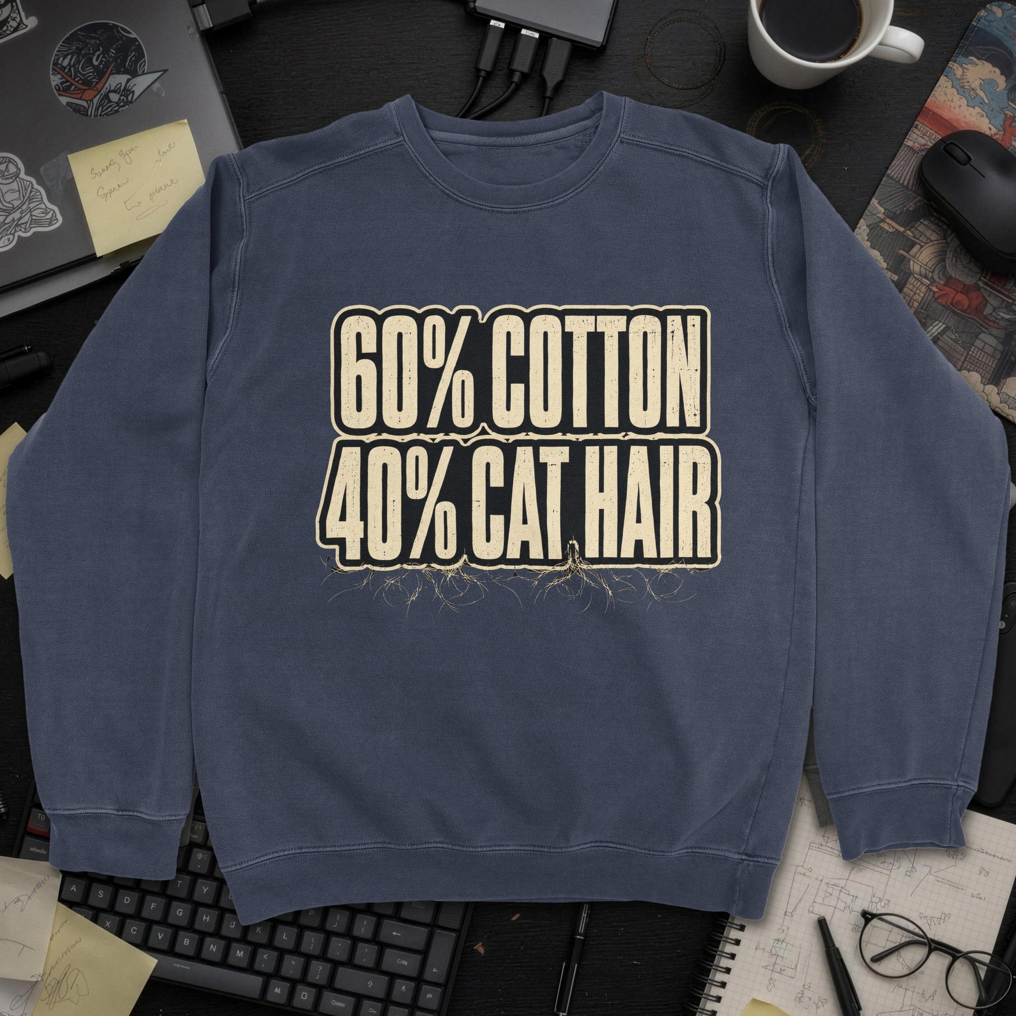 Nerd Collection Artwork T105 Sweatshirt - Navy mockup