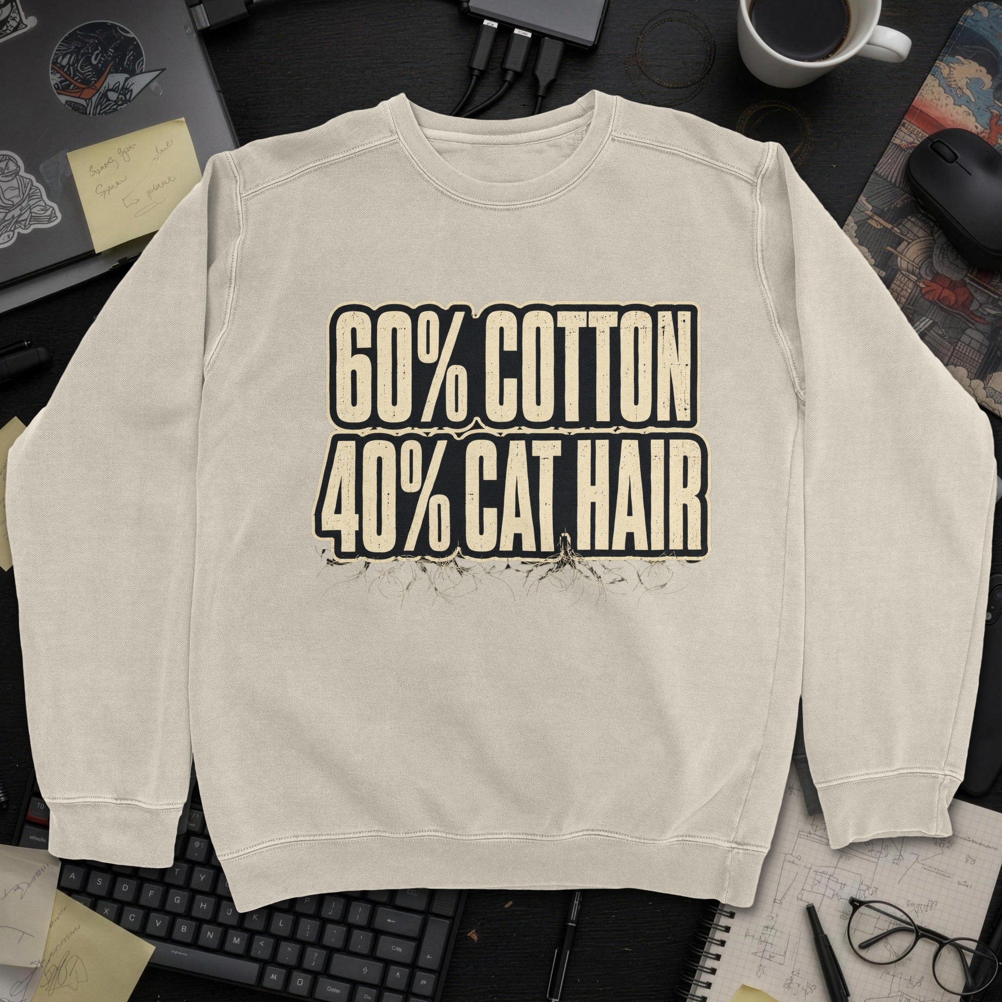 Nerd Collection Artwork T105 Sweatshirt - Sand mockup