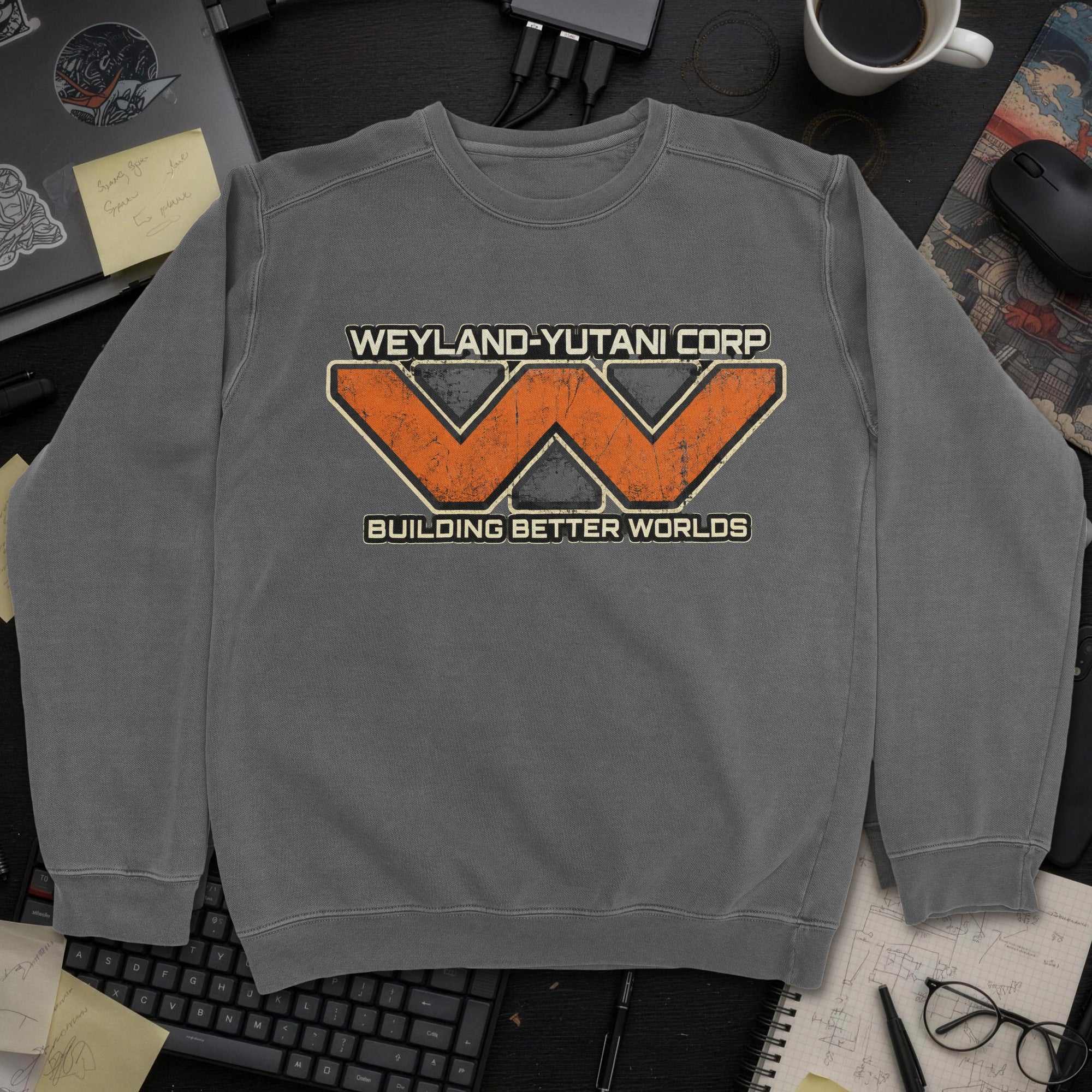 Nerd Collection Artwork T106 Sweatshirt - Dark Heather mockup