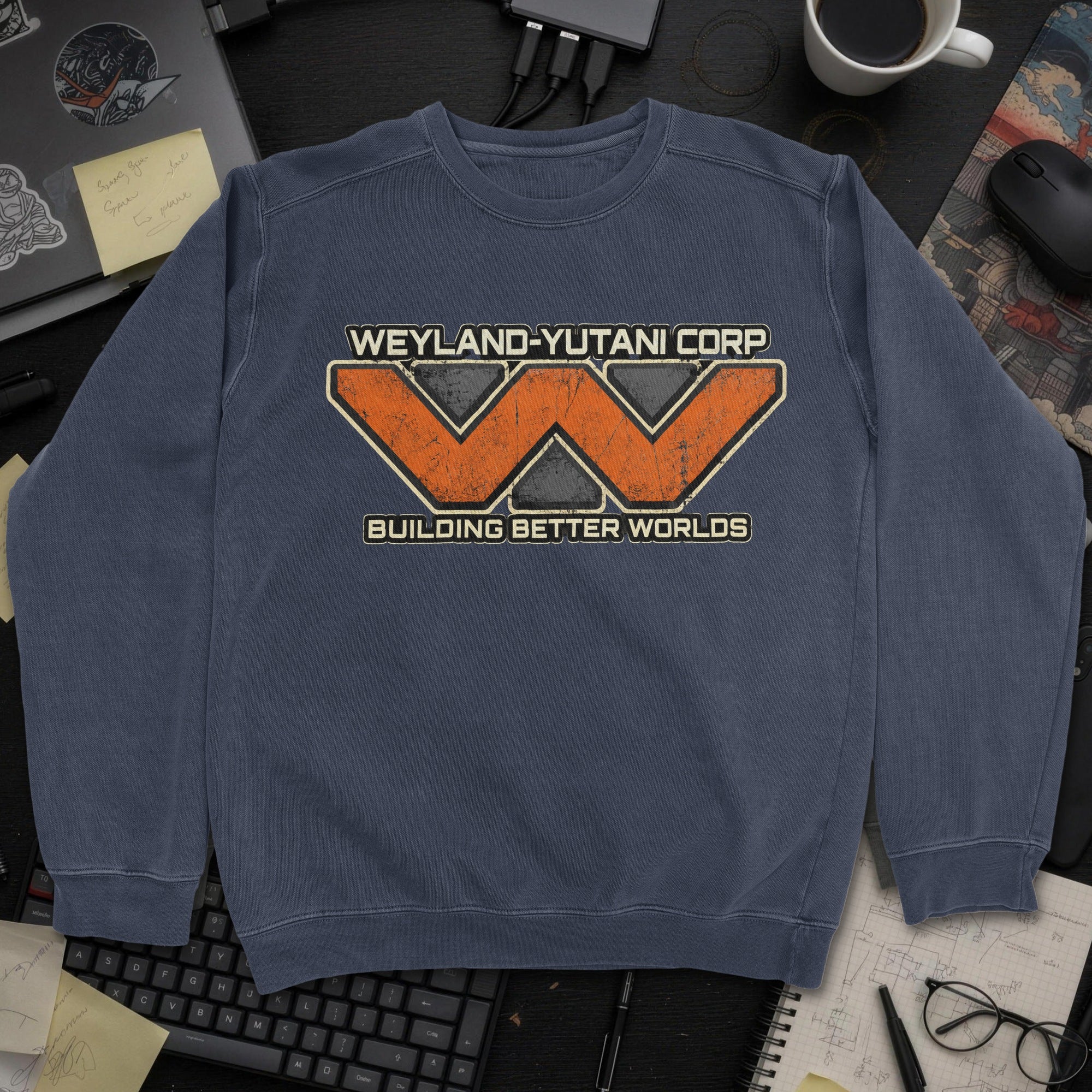 Nerd Collection Artwork T106 Sweatshirt - Navy mockup