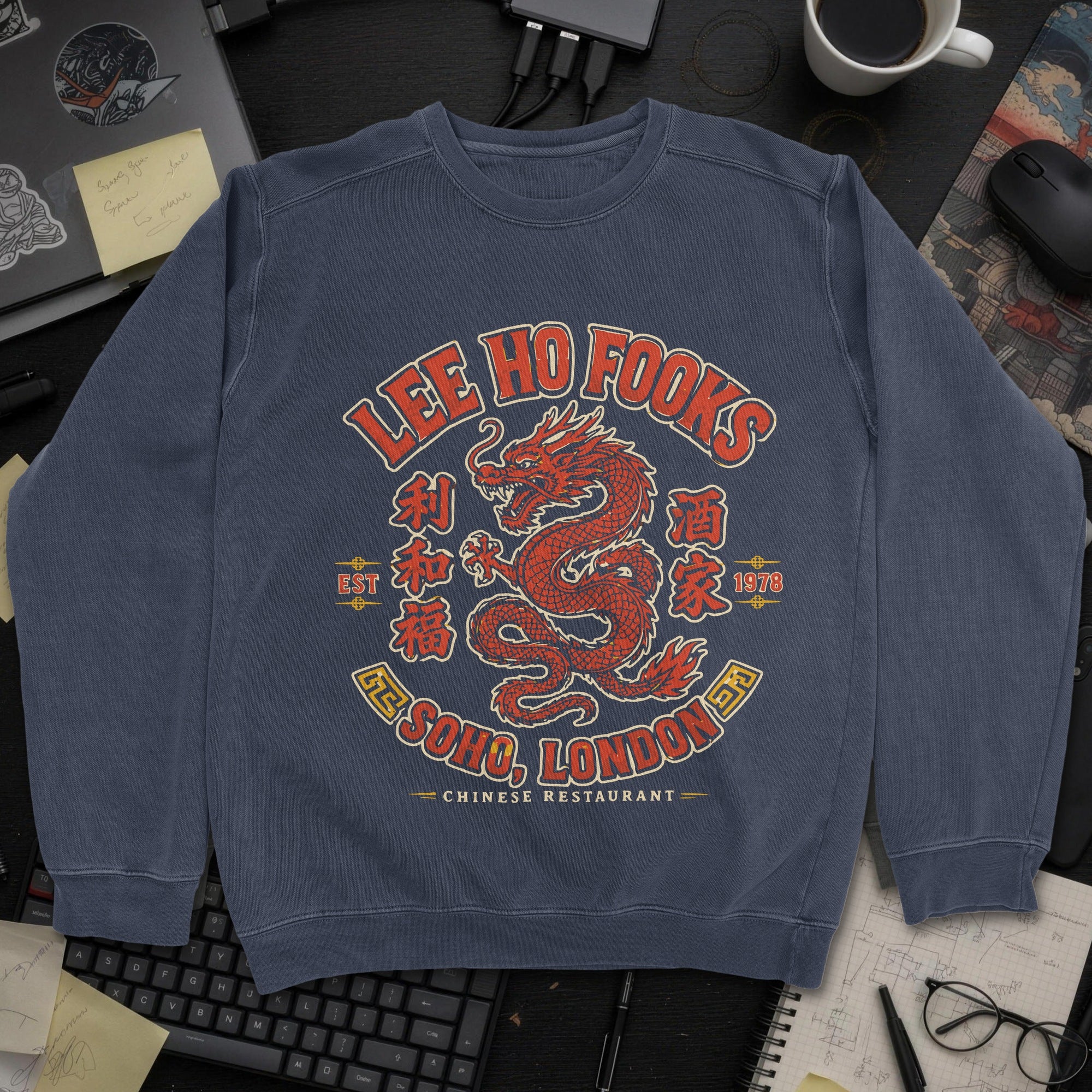 Nerd Collection Artwork T107 Sweatshirt - Navy mockup