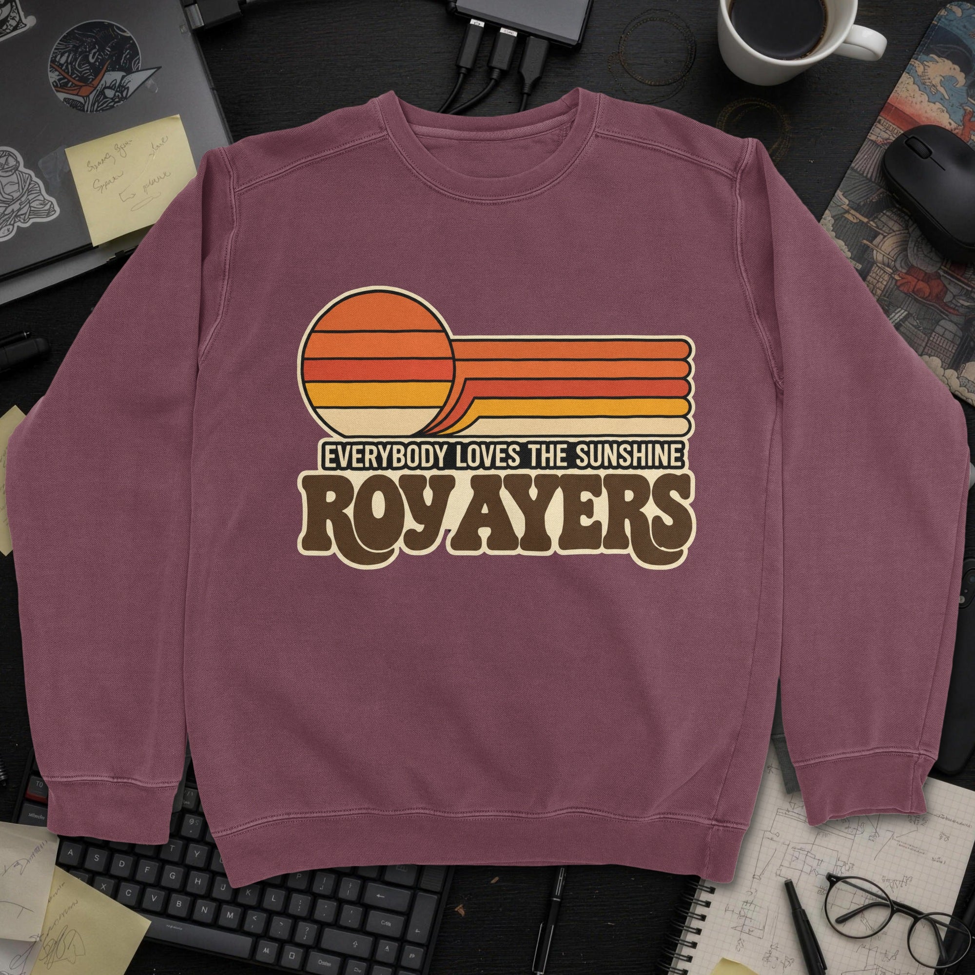 Nerd Collection Artwork T108 Sweatshirt - Maroon mockup