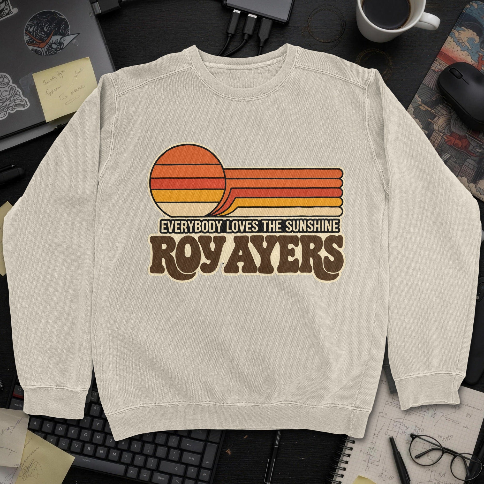 Nerd Collection Artwork T108 Sweatshirt - Sand mockup