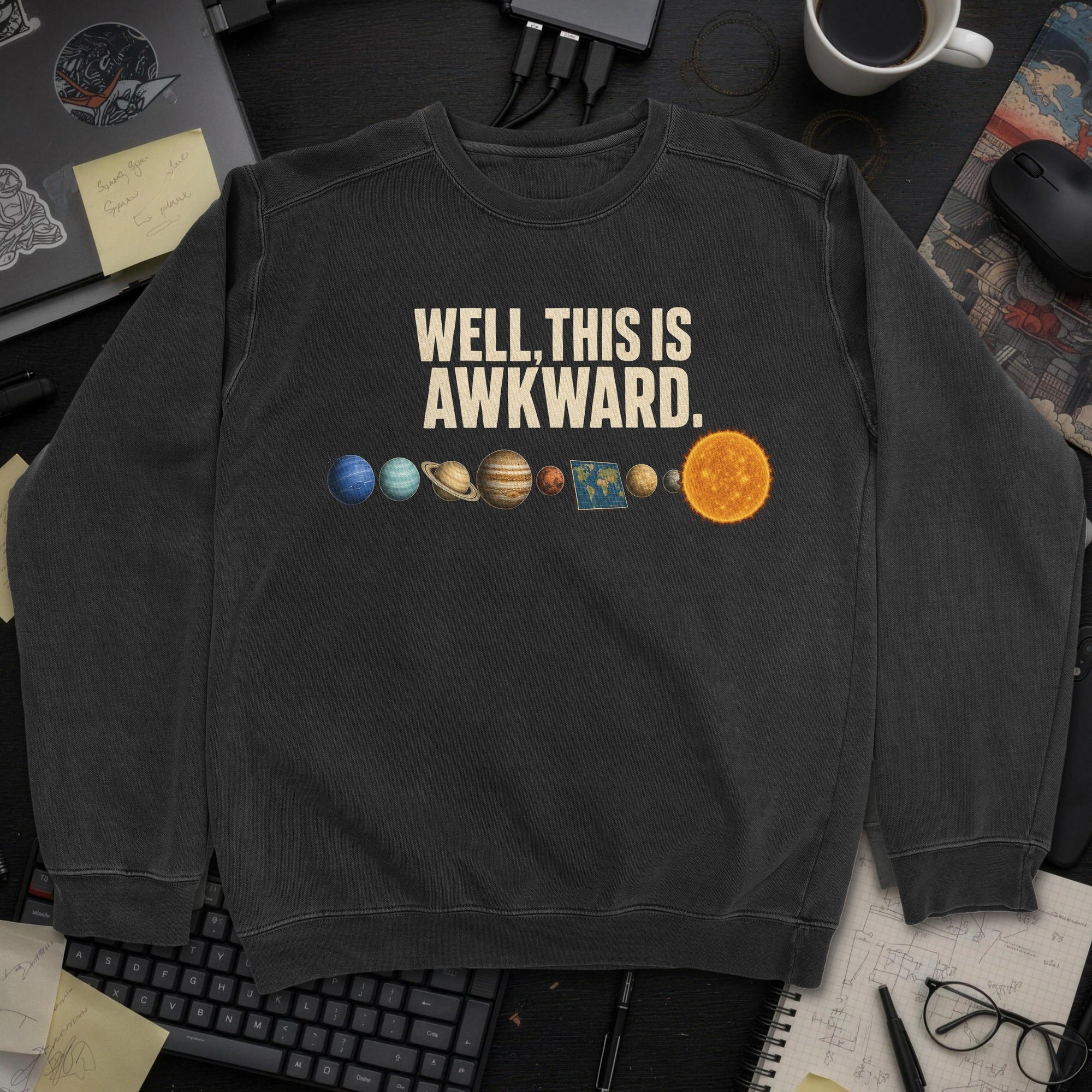 Nerd Collection Artwork T116 Sweatshirt - Black mockup