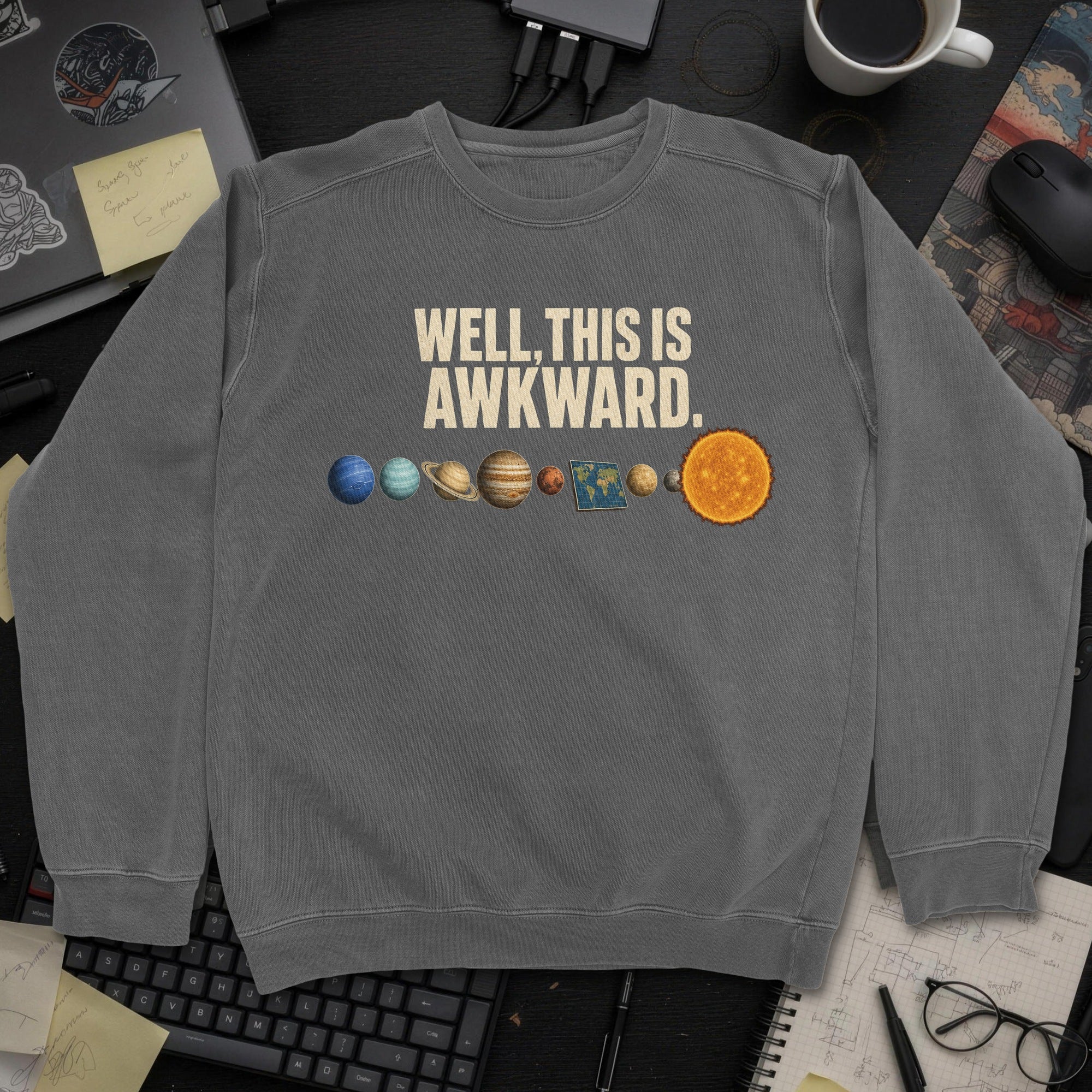 Nerd Collection Artwork T116 Sweatshirt - Dark Heather mockup