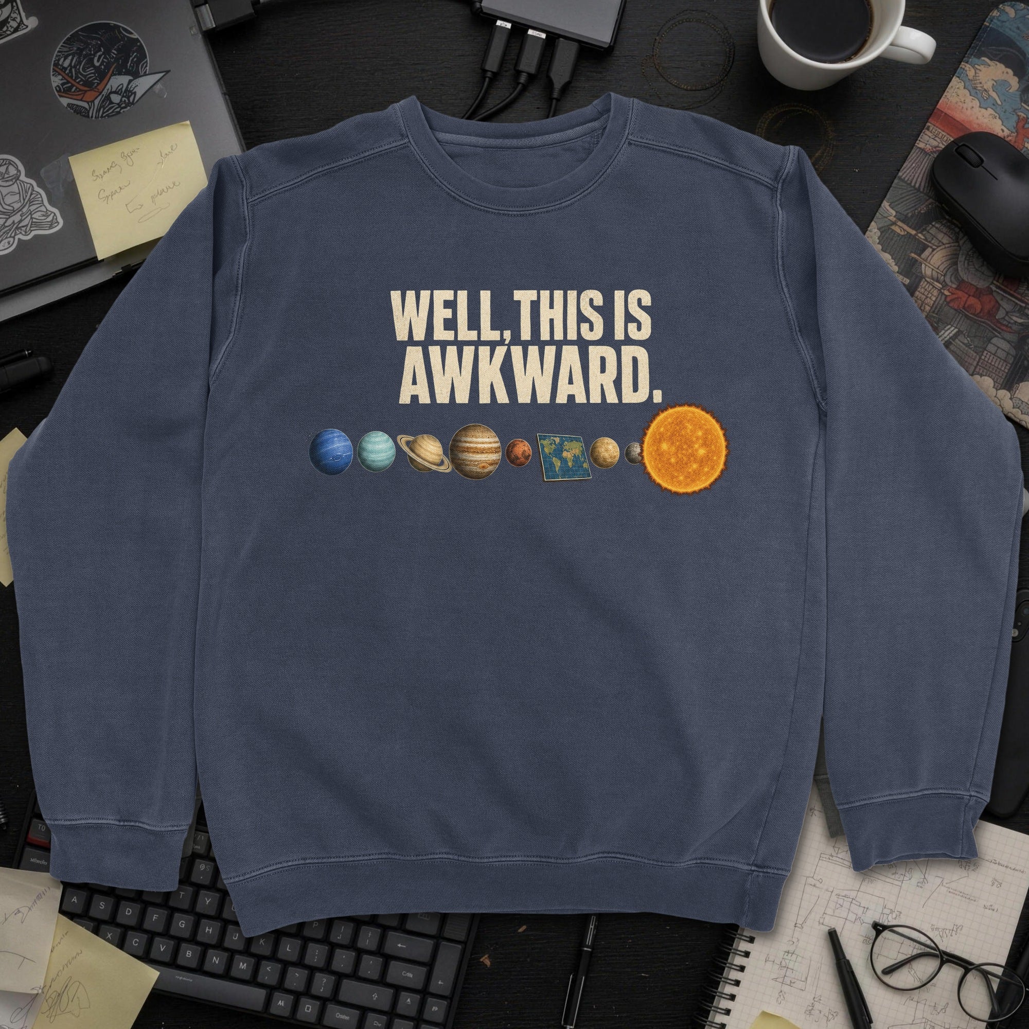 Nerd Collection Artwork T116 Sweatshirt - Navy mockup