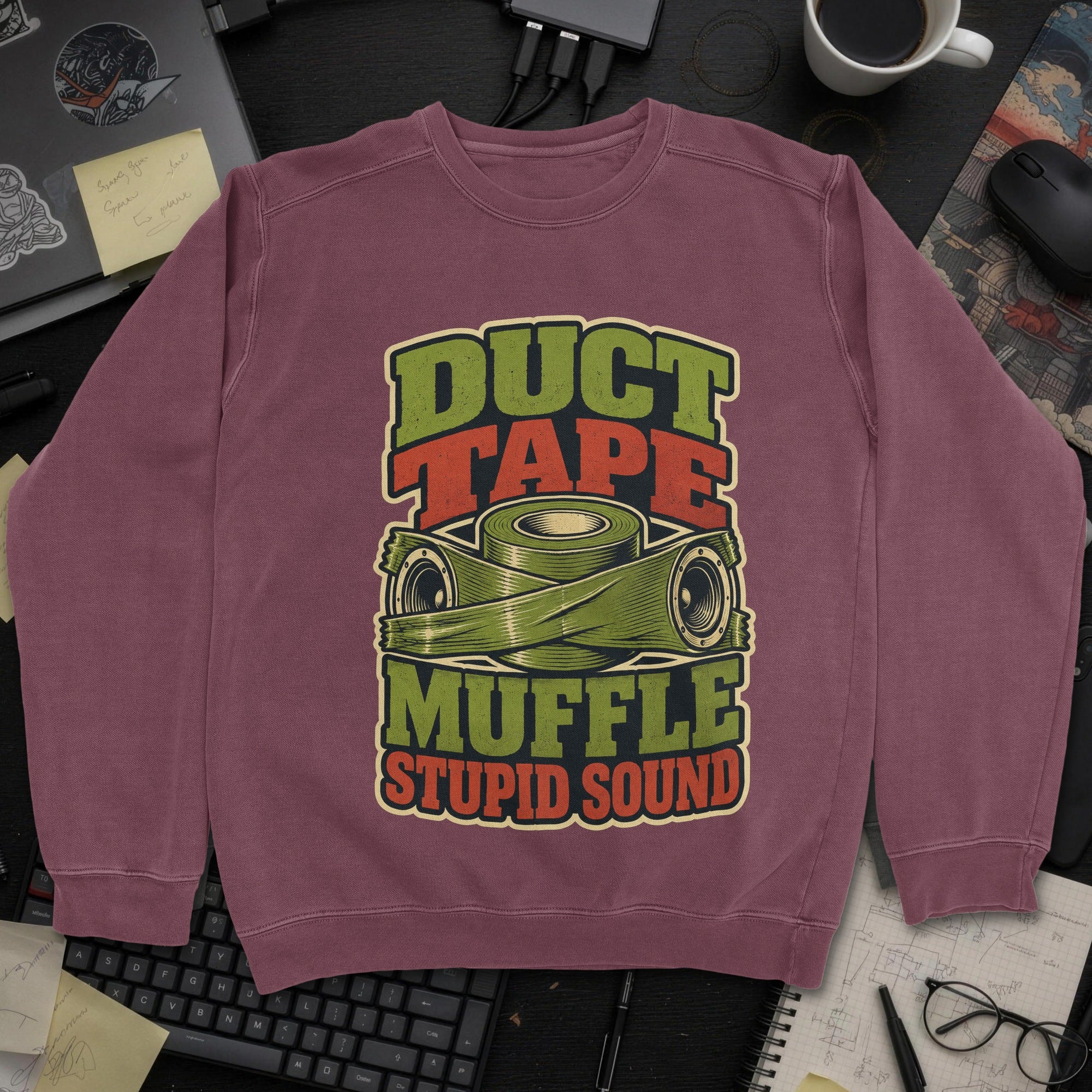 Nerd Collection Artwork T022 Sweatshirt - Maroon mockup
