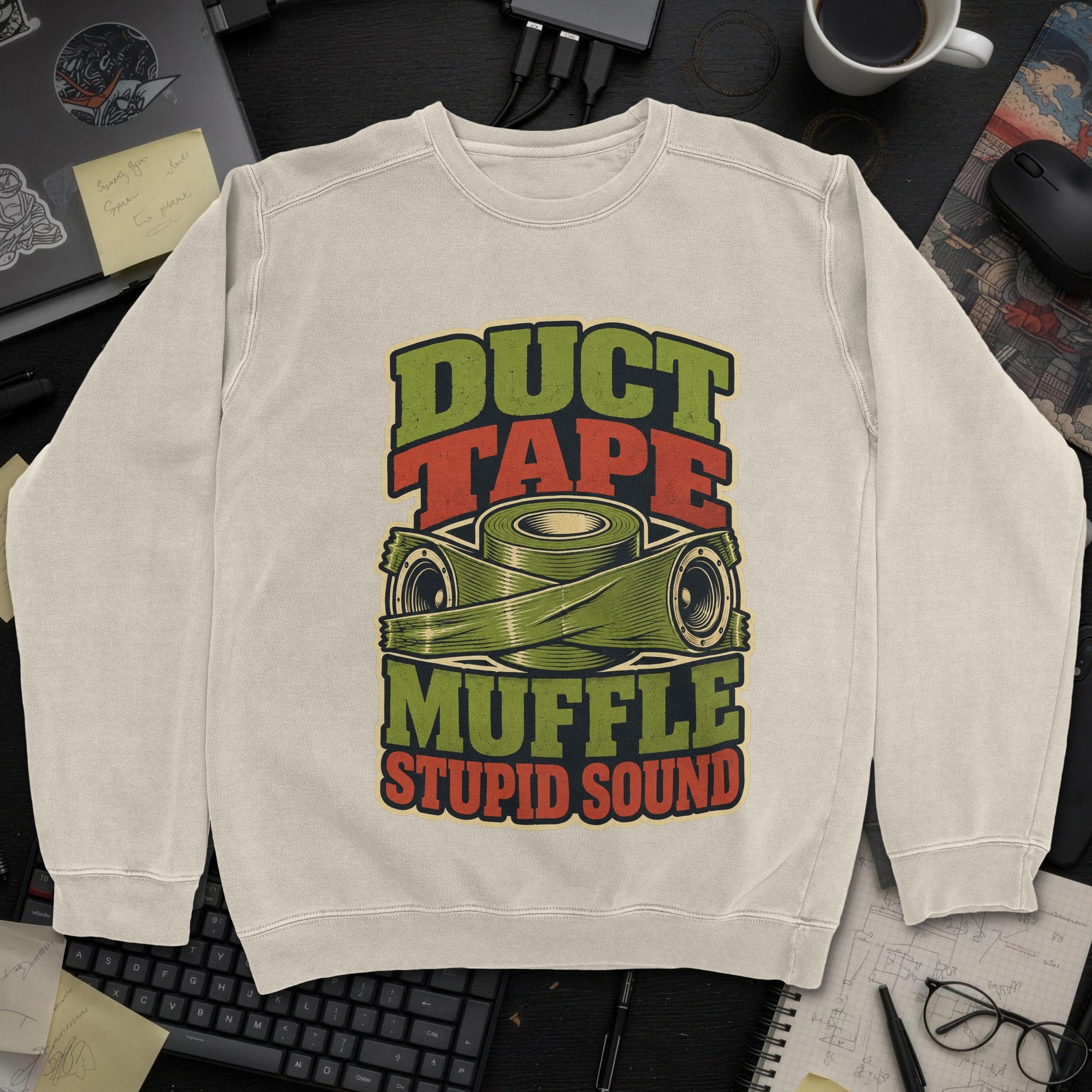 Nerd Collection Artwork T022 Sweatshirt - Sand mockup