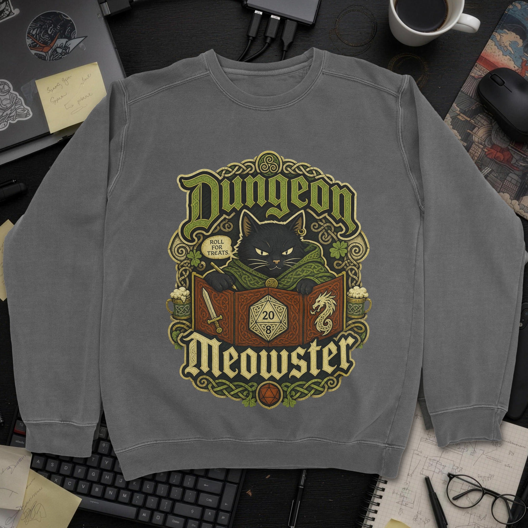 Nerd Collection Artwork T030 Sweatshirt - Dark Heather mockup