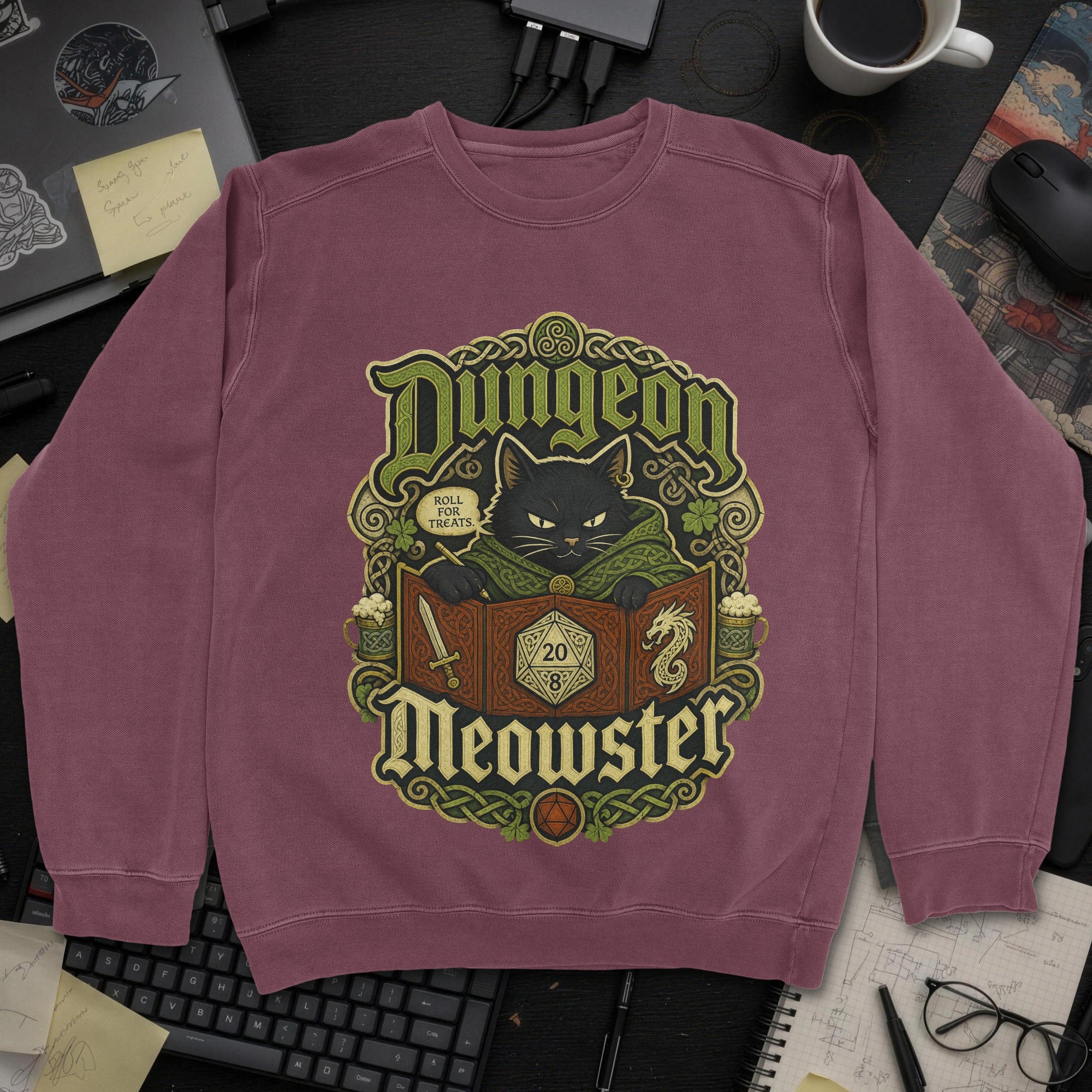 Nerd Collection Artwork T030 Sweatshirt - Maroon mockup