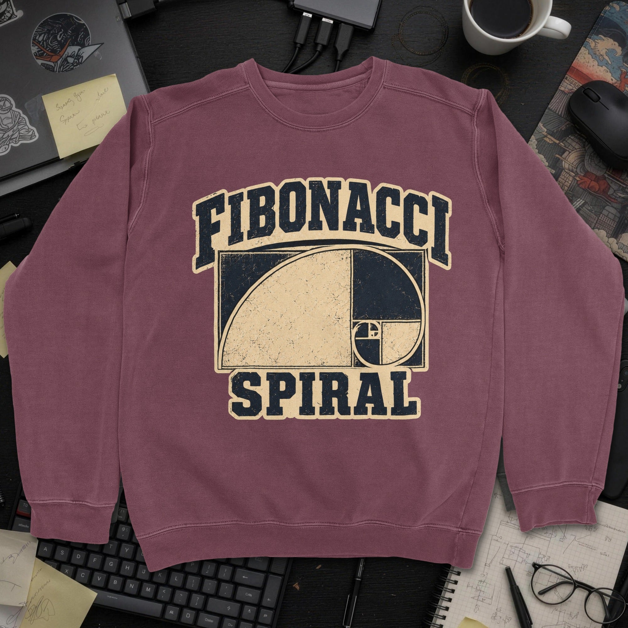 Nerd Collection Artwork T042 Sweatshirt - Maroon mockup