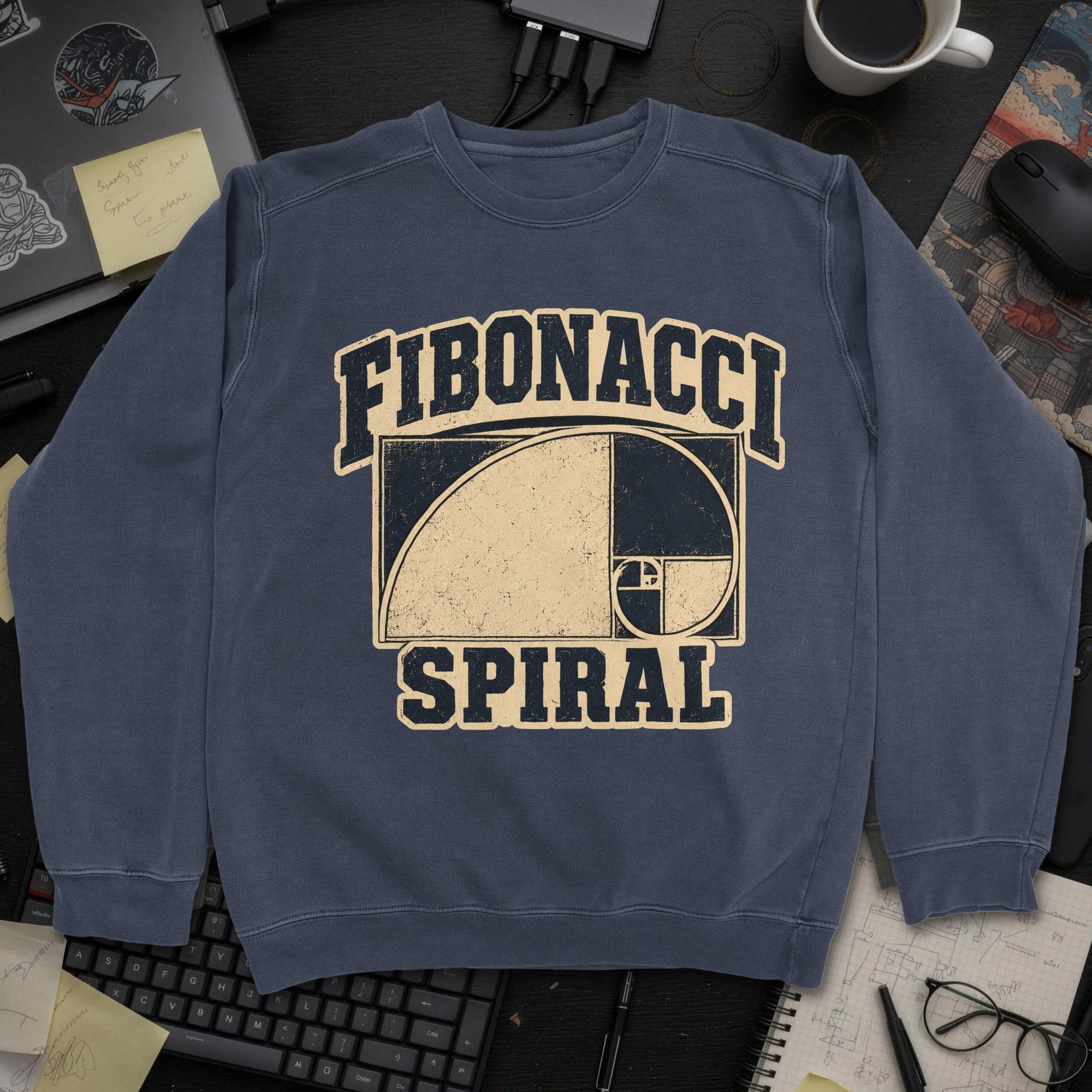 Nerd Collection Artwork T042 Sweatshirt - Navy mockup
