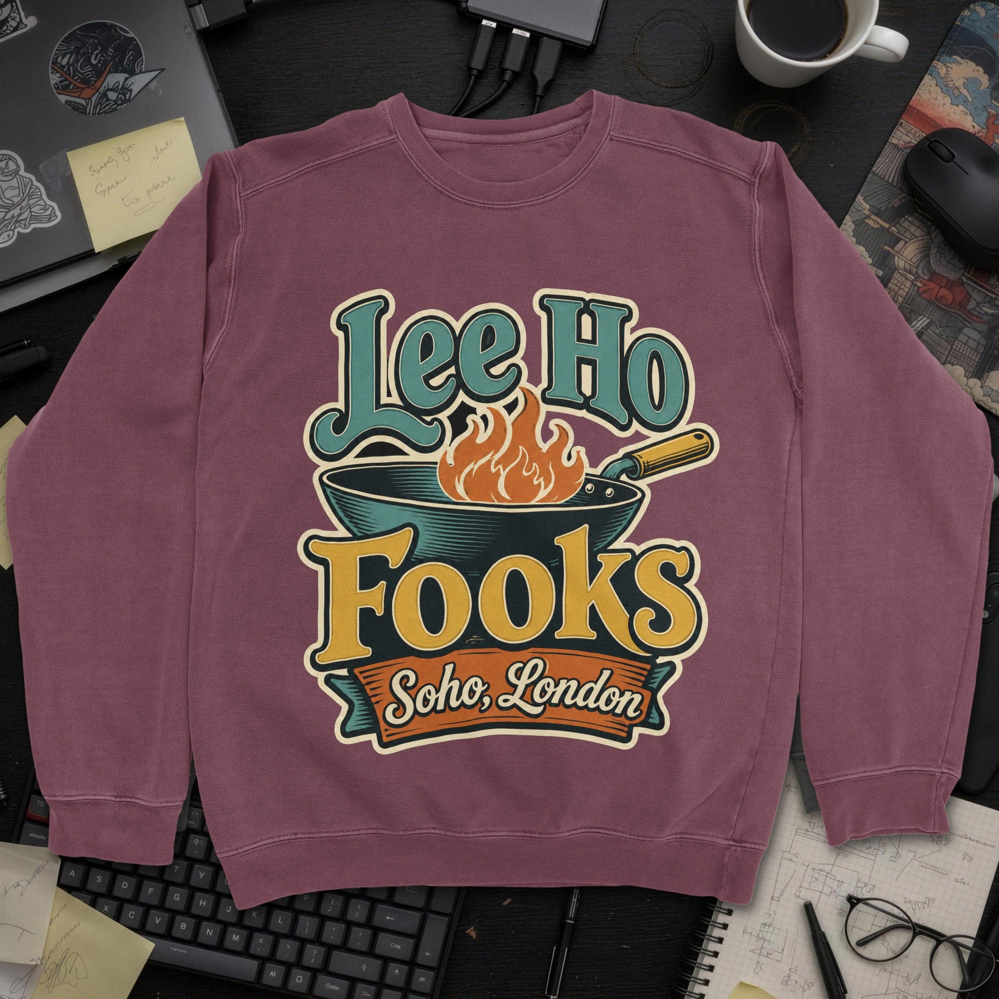 Nerd Collection Artwork T050 Sweatshirt - Maroon mockup