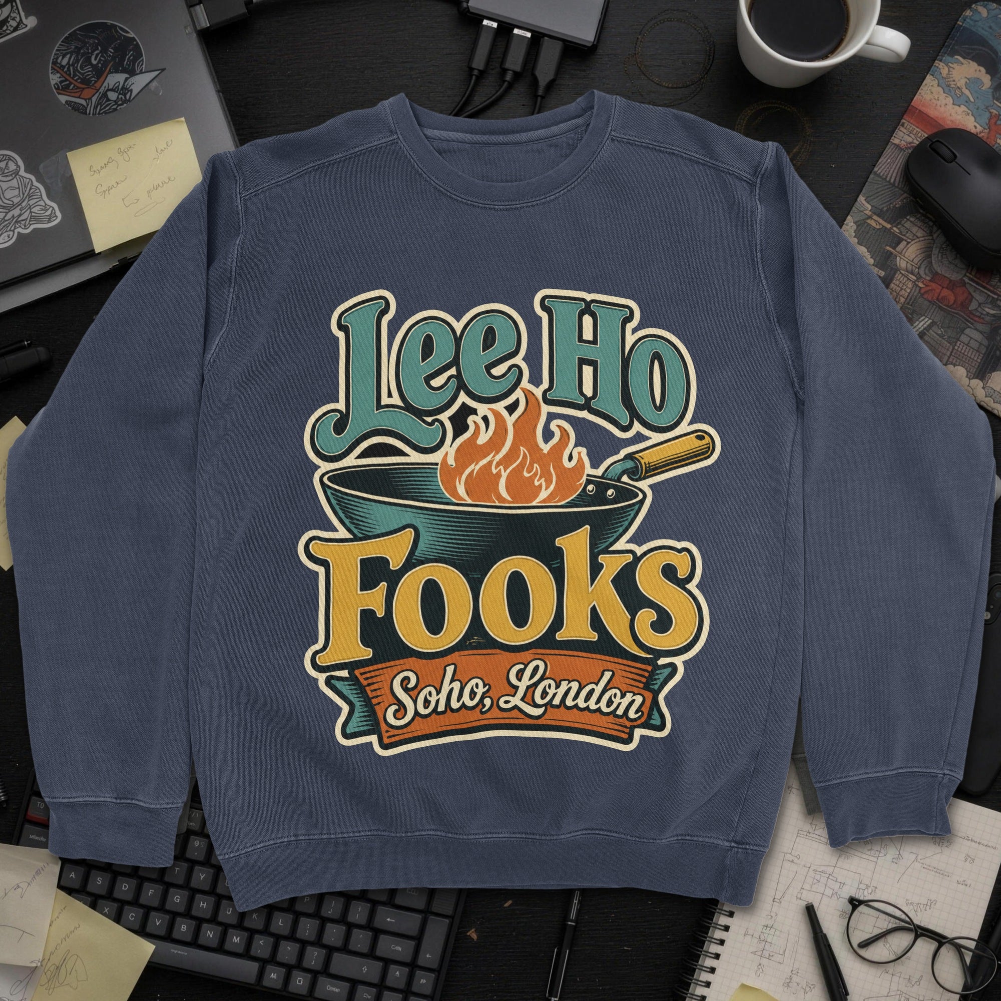 Nerd Collection Artwork T050 Sweatshirt - Navy mockup