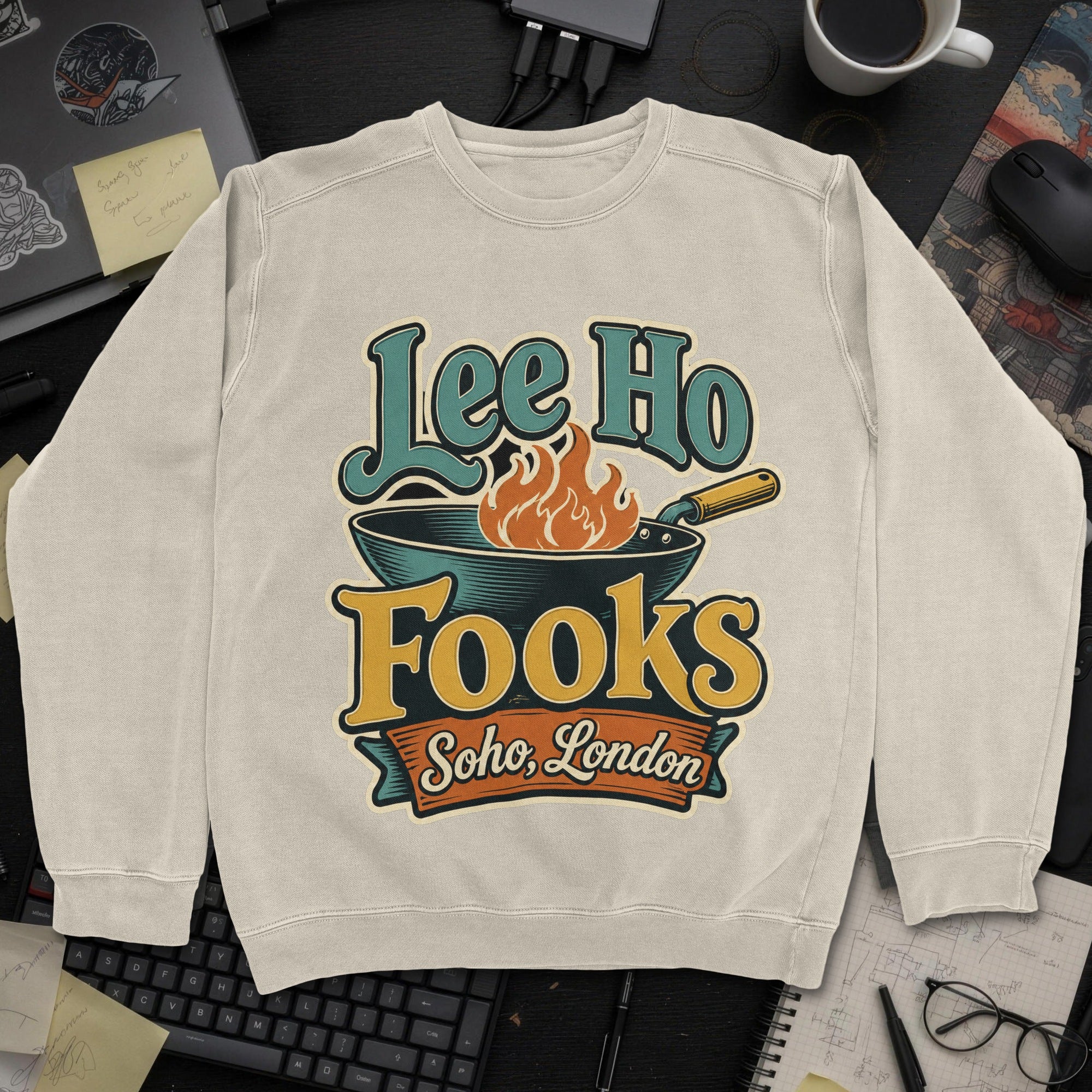 Nerd Collection Artwork T050 Sweatshirt - Sand mockup