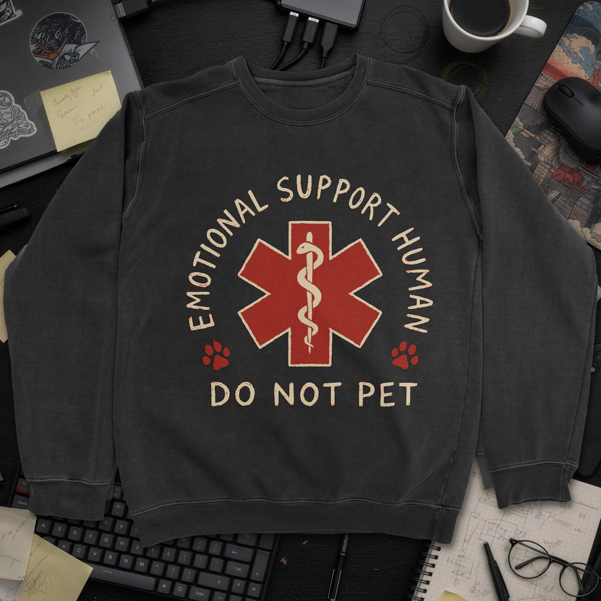 Nerd Collection Artwork T053 Sweatshirt - Black mockup