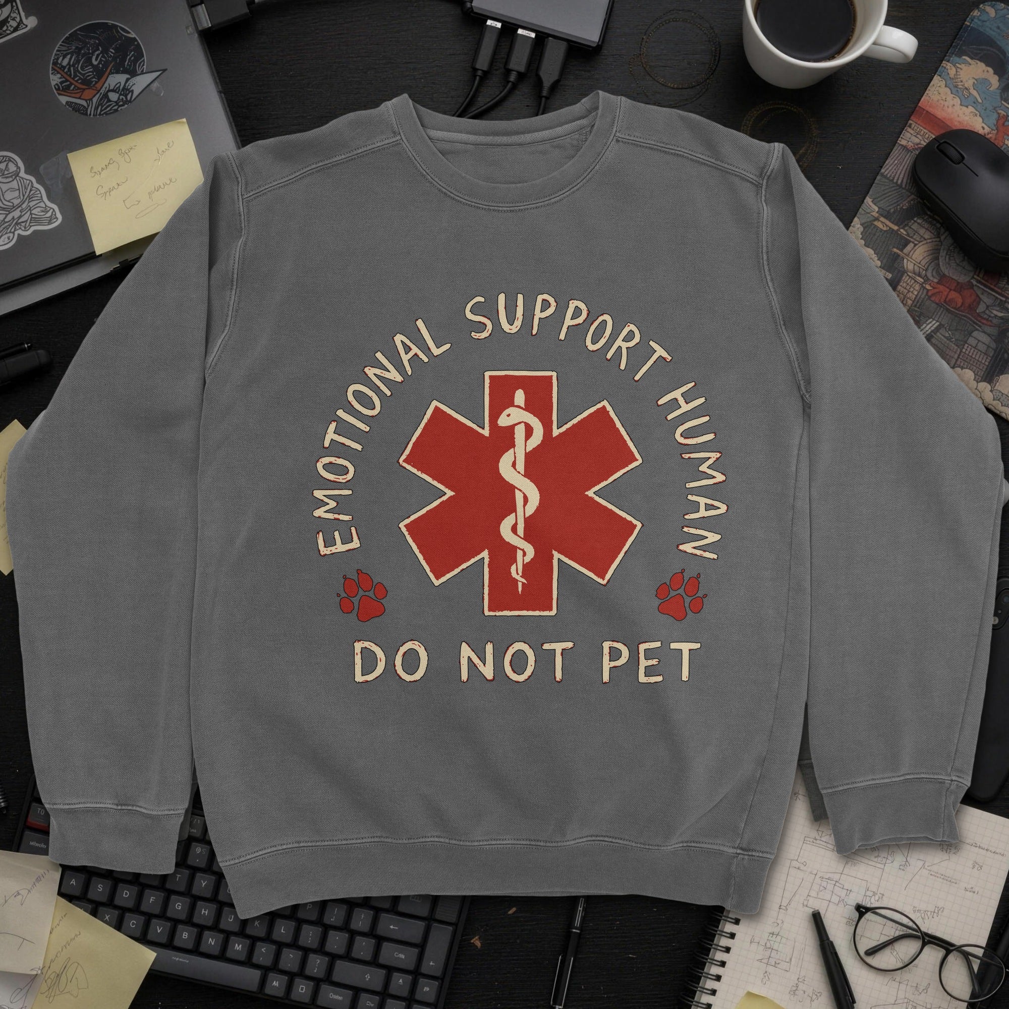 Nerd Collection Artwork T053 Sweatshirt - Dark Heather mockup
