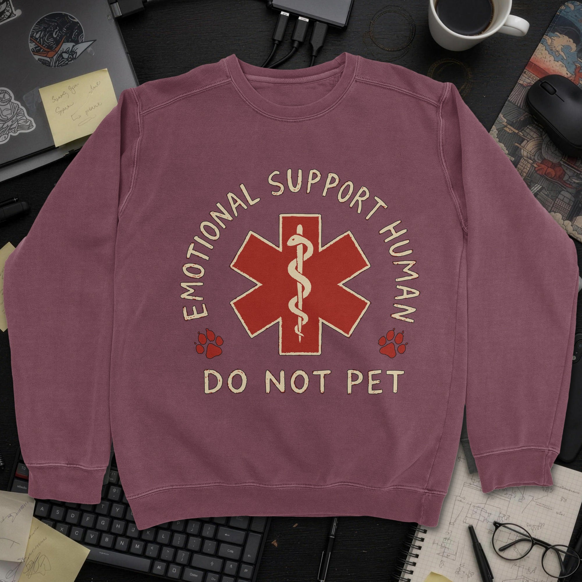 Nerd Collection Artwork T053 Sweatshirt - Maroon mockup