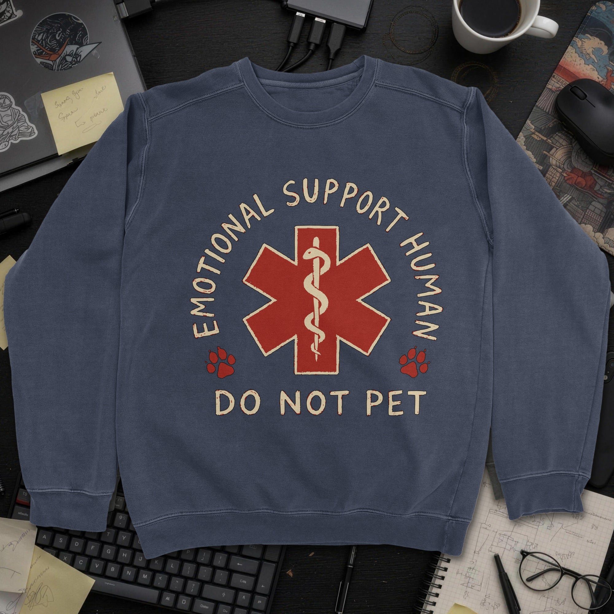 Nerd Collection Artwork T053 Sweatshirt - Navy mockup