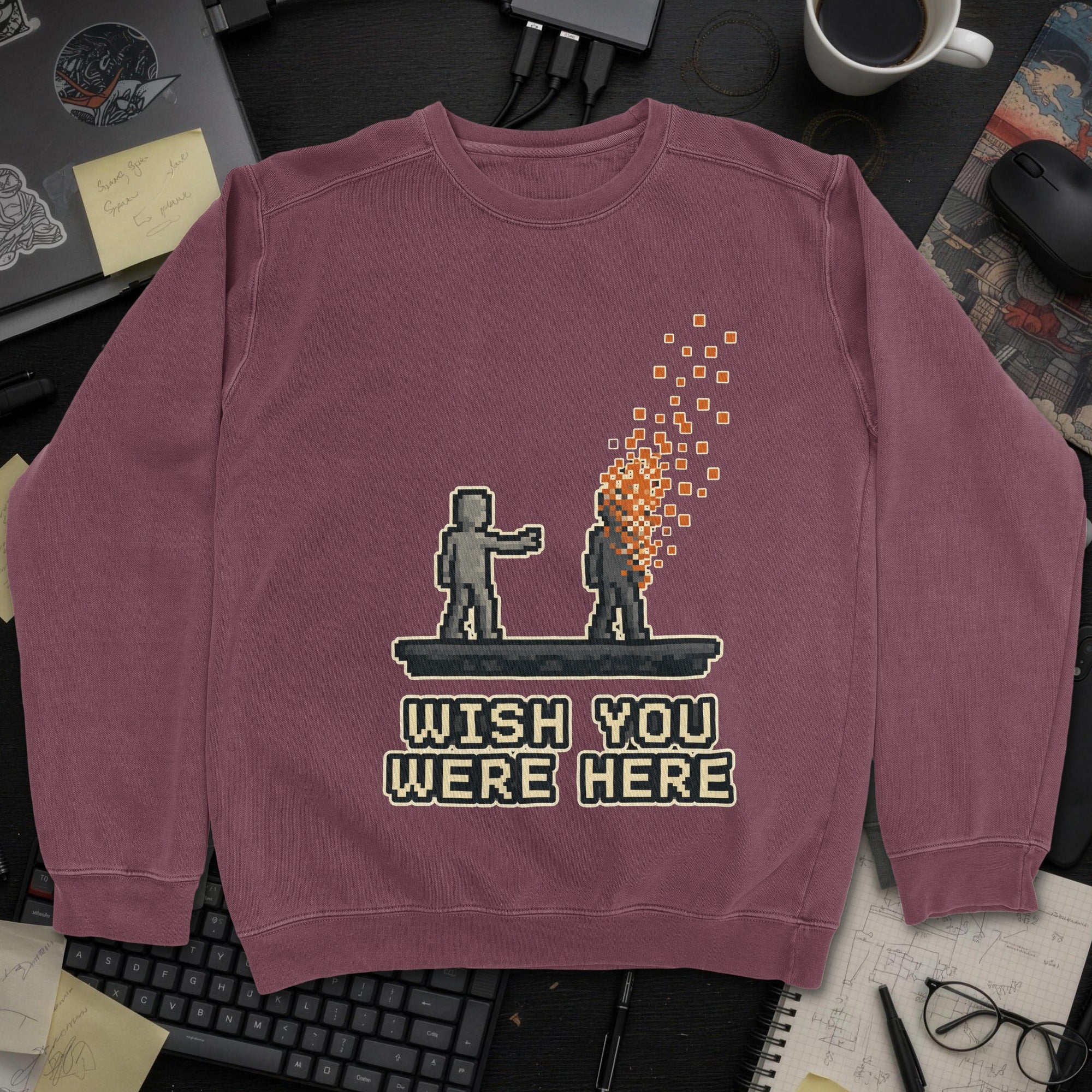 Nerd Collection Artwork T056 Sweatshirt - Maroon mockup