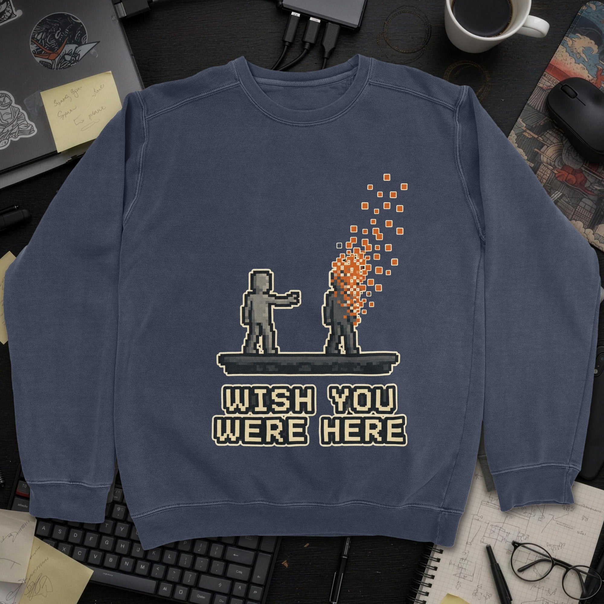 Nerd Collection Artwork T056 Sweatshirt - Navy mockup