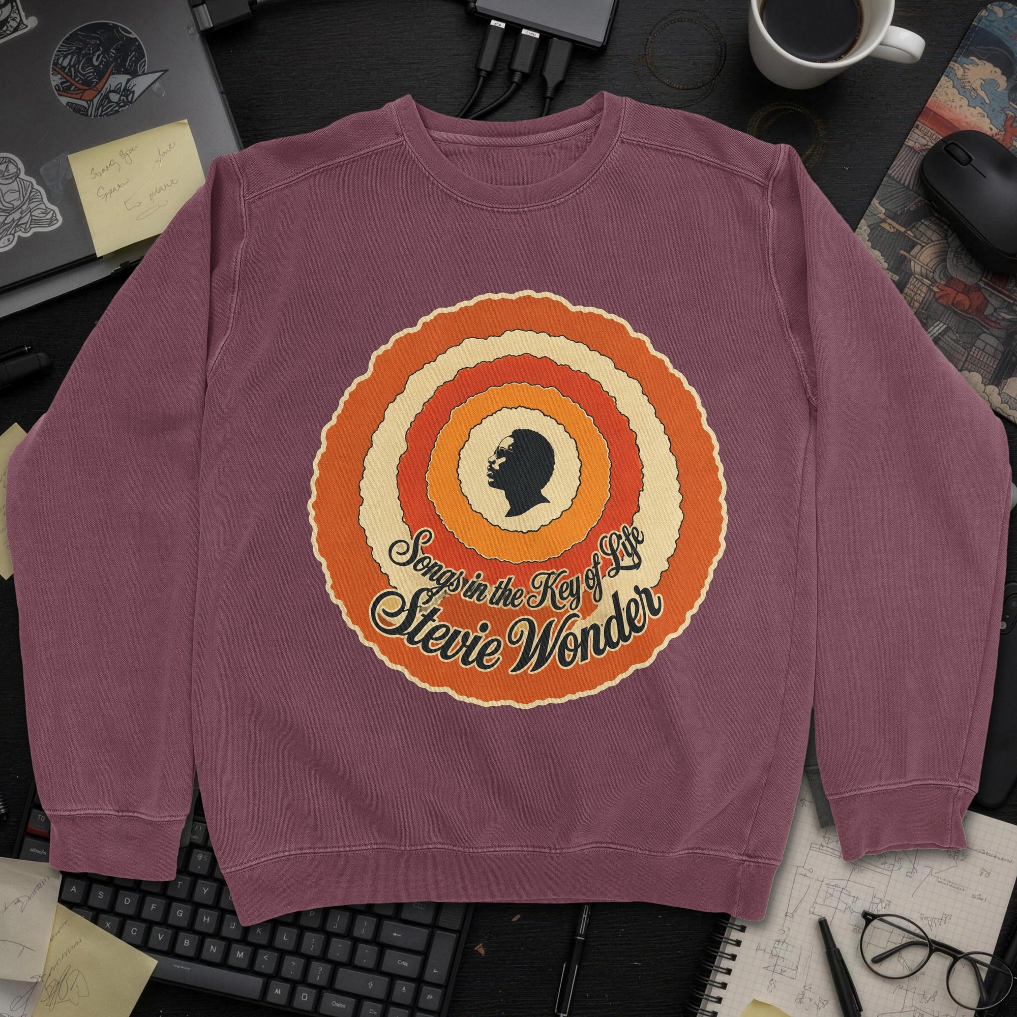 Nerd Collection Artwork T057 Sweatshirt - Maroon mockup