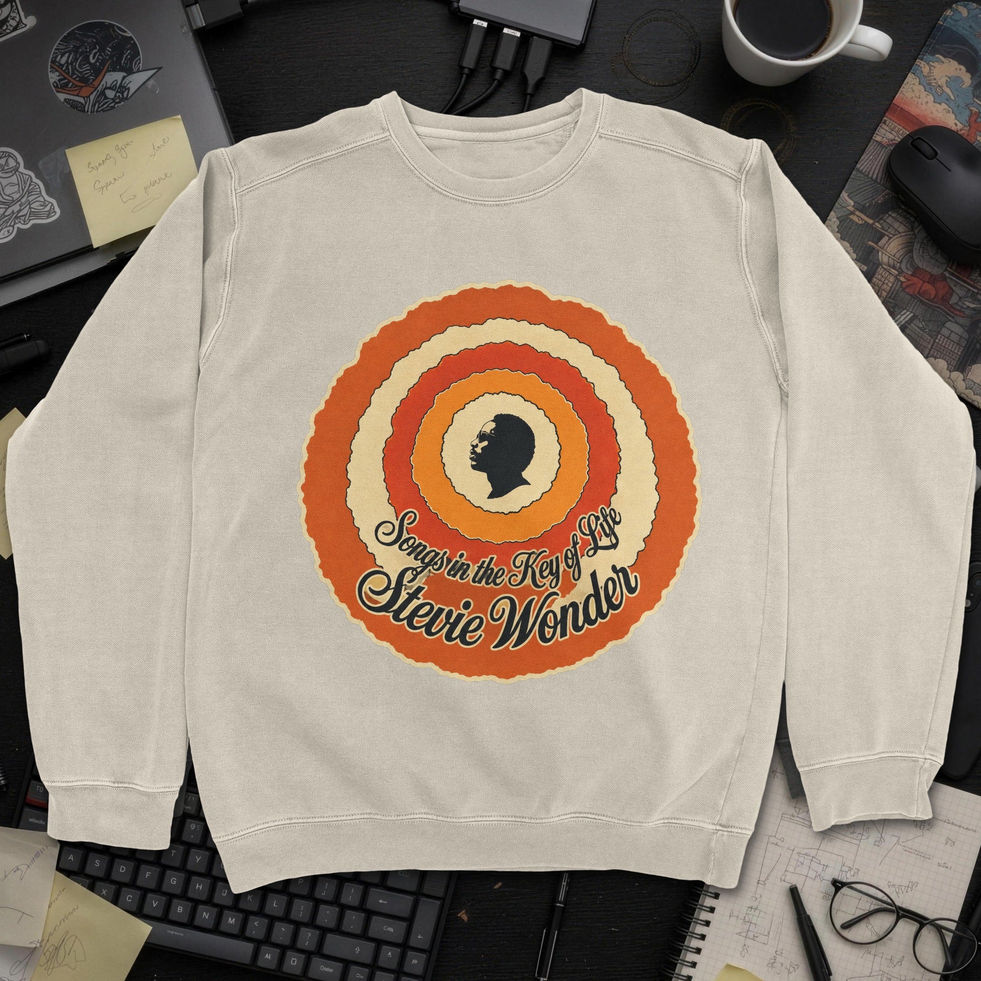 Nerd Collection Artwork T057 Sweatshirt - Sand mockup
