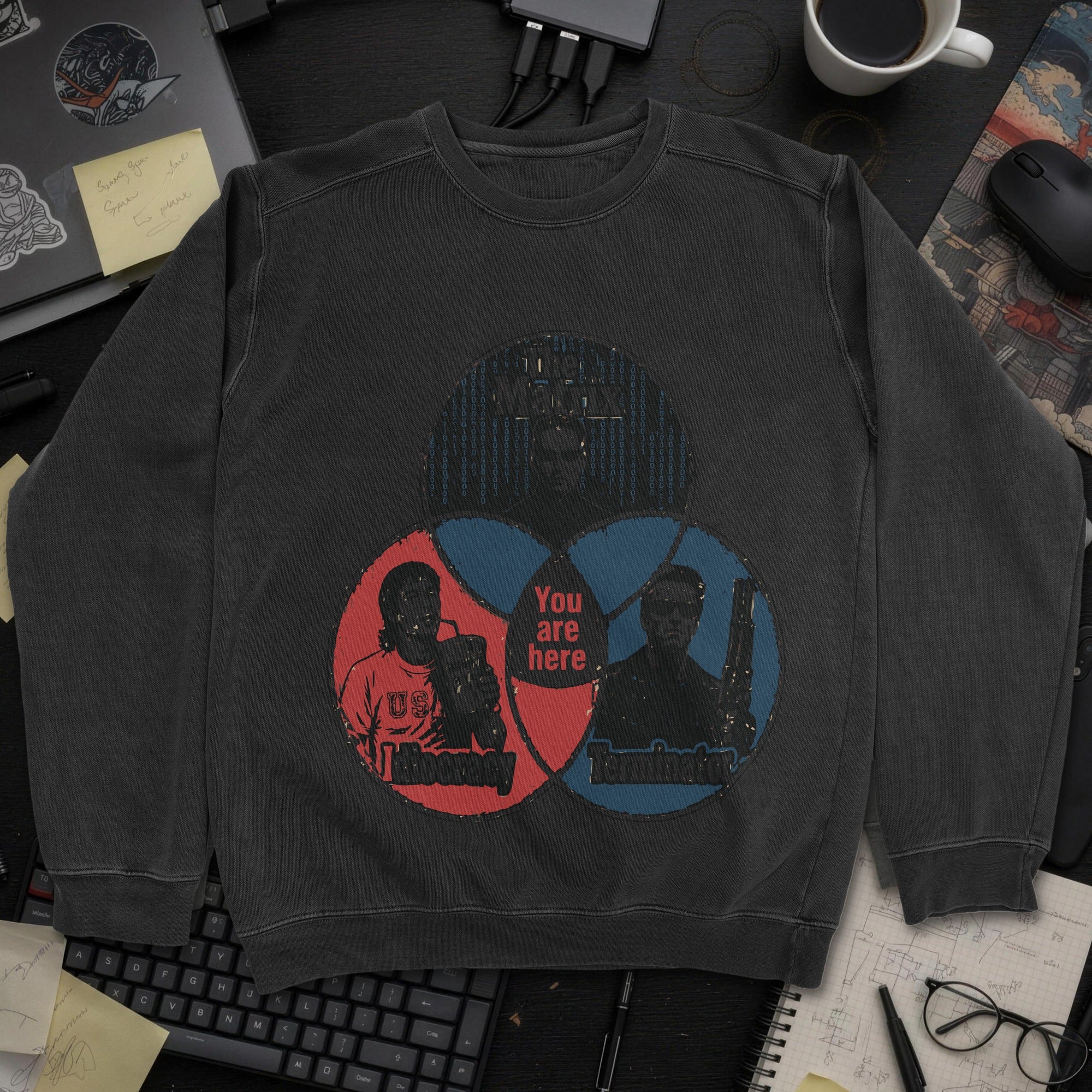 Nerd Collection Artwork T064 Sweatshirt - Black mockup