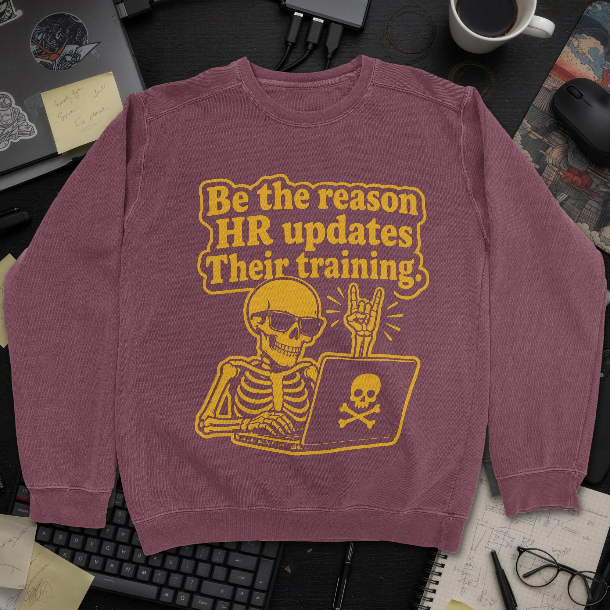 Nerd Collection Artwork T067 Sweatshirt - Maroon mockup