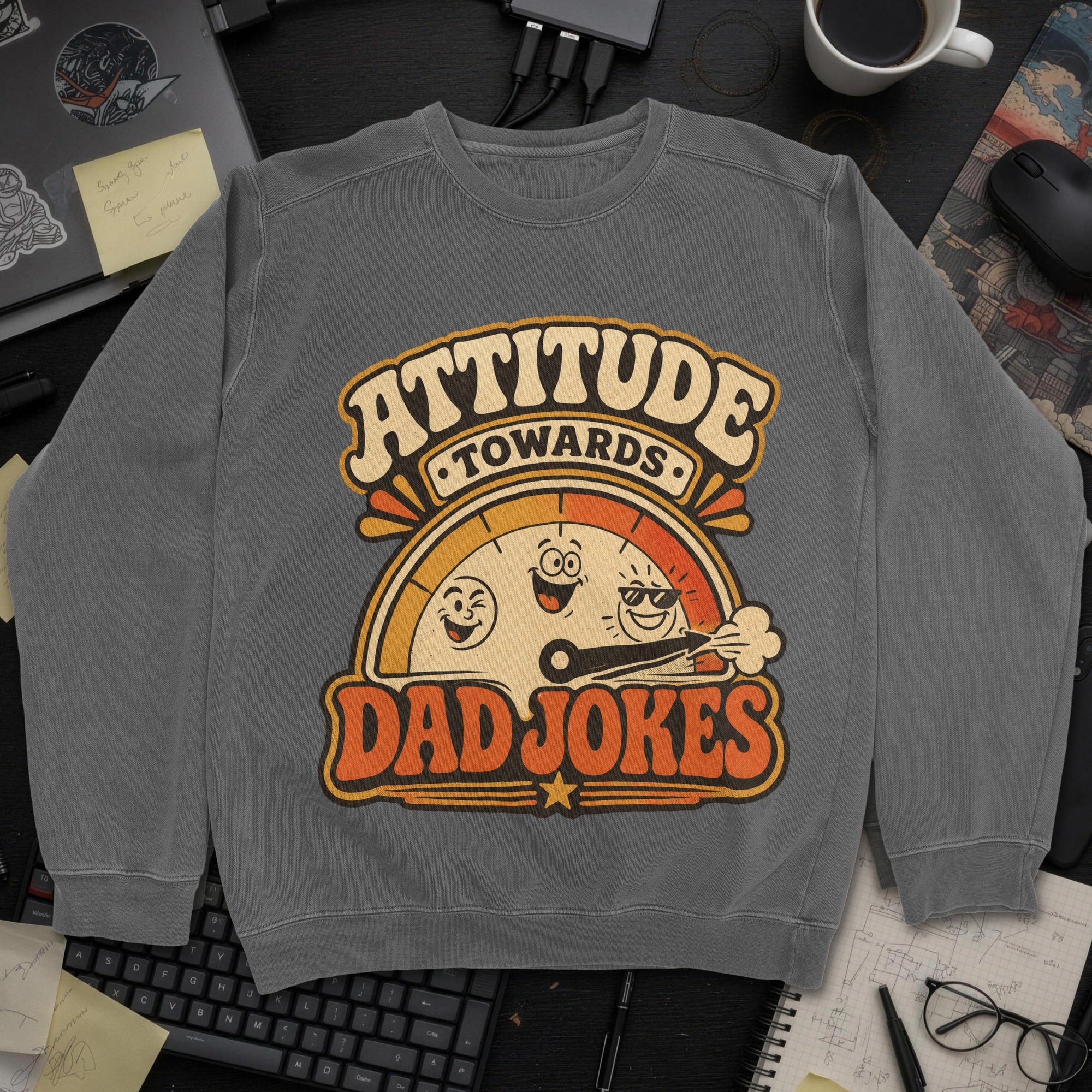 Nerd Collection Artwork T006 Sweatshirt - Dark Heather mockup