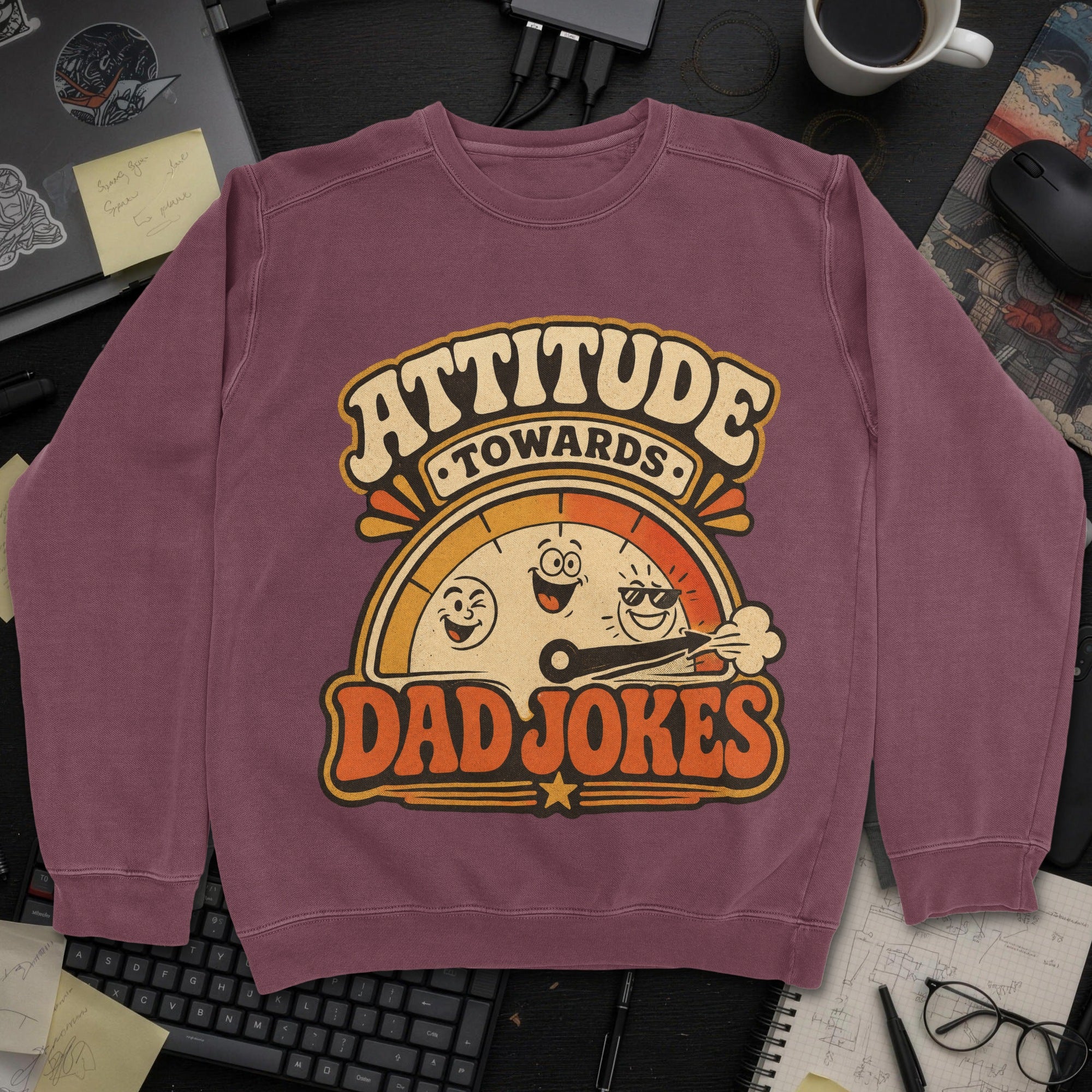 Nerd Collection Artwork T006 Sweatshirt - Maroon mockup